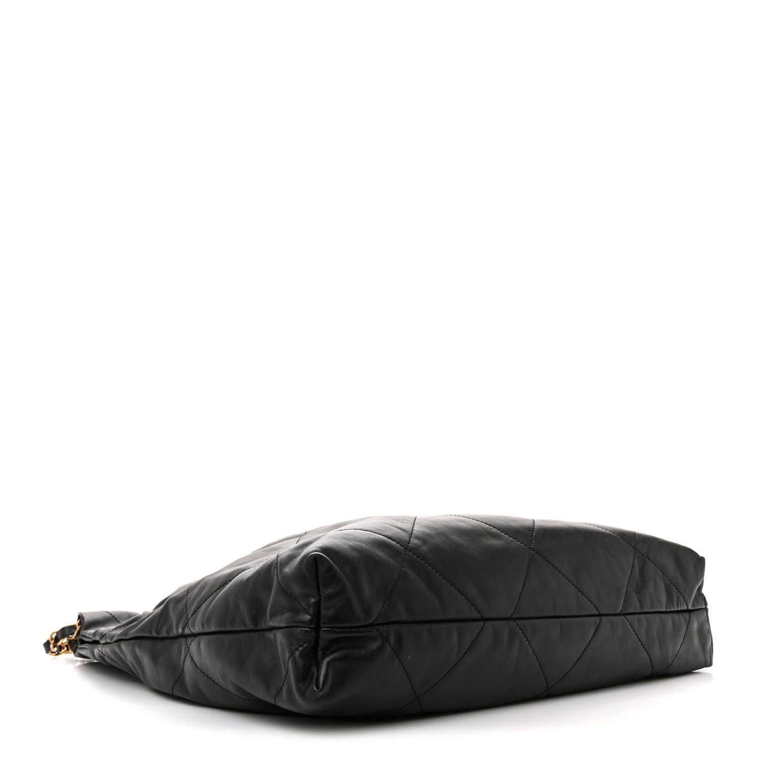 Shiny Calfskin Quilted Chanel 22 Black