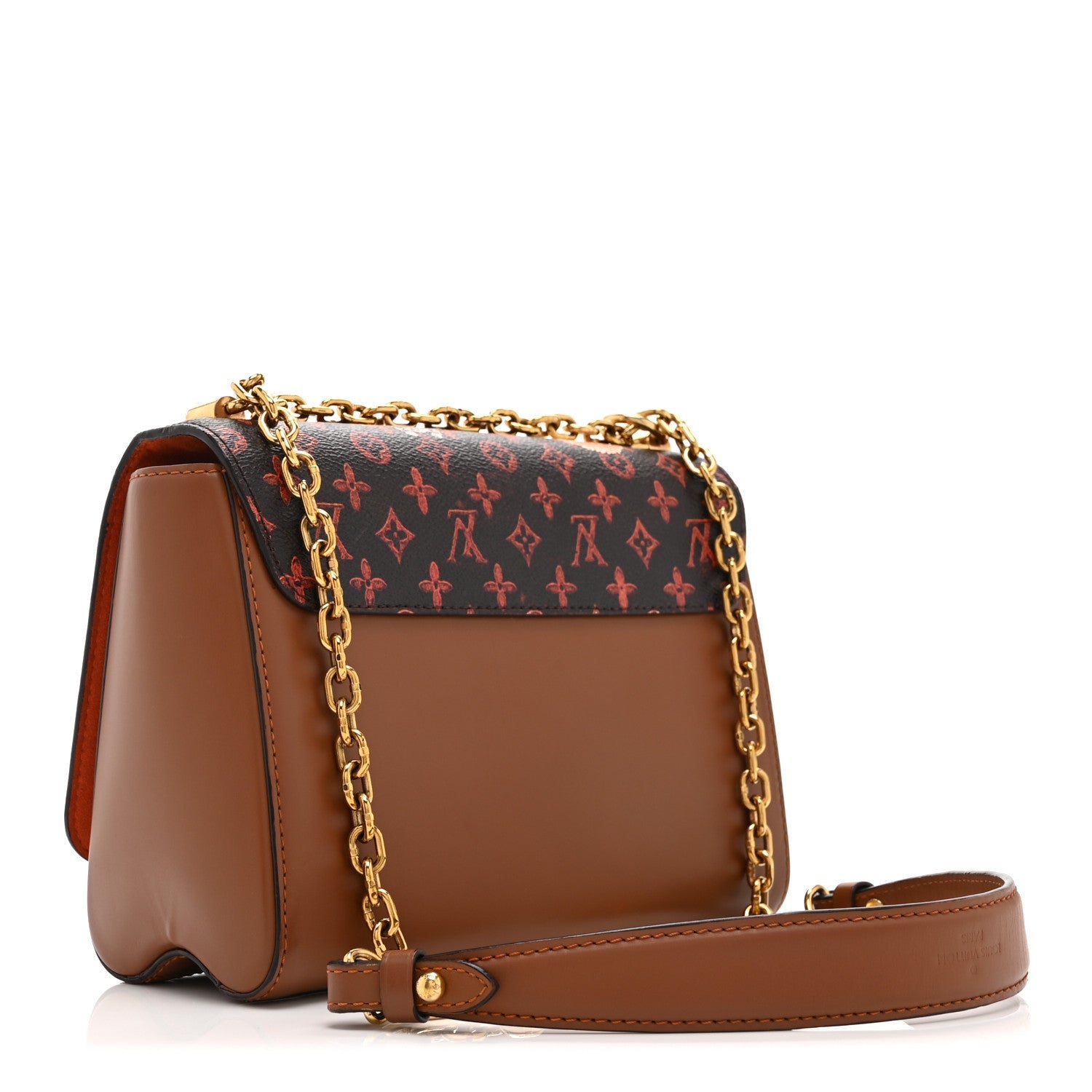 Calfskin Catogram Twist Shoulder Bag MM Marron