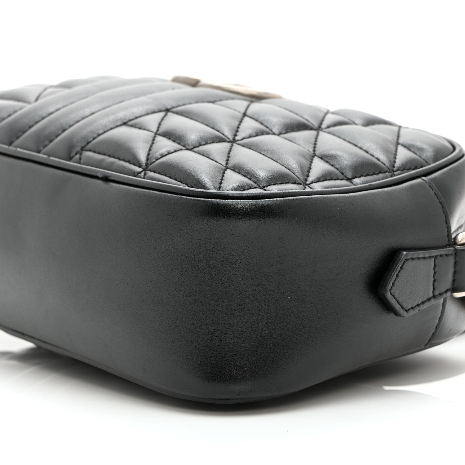 Calfskin Matelasse Aria Small GG Marmont Chain Shoulder Bag Black