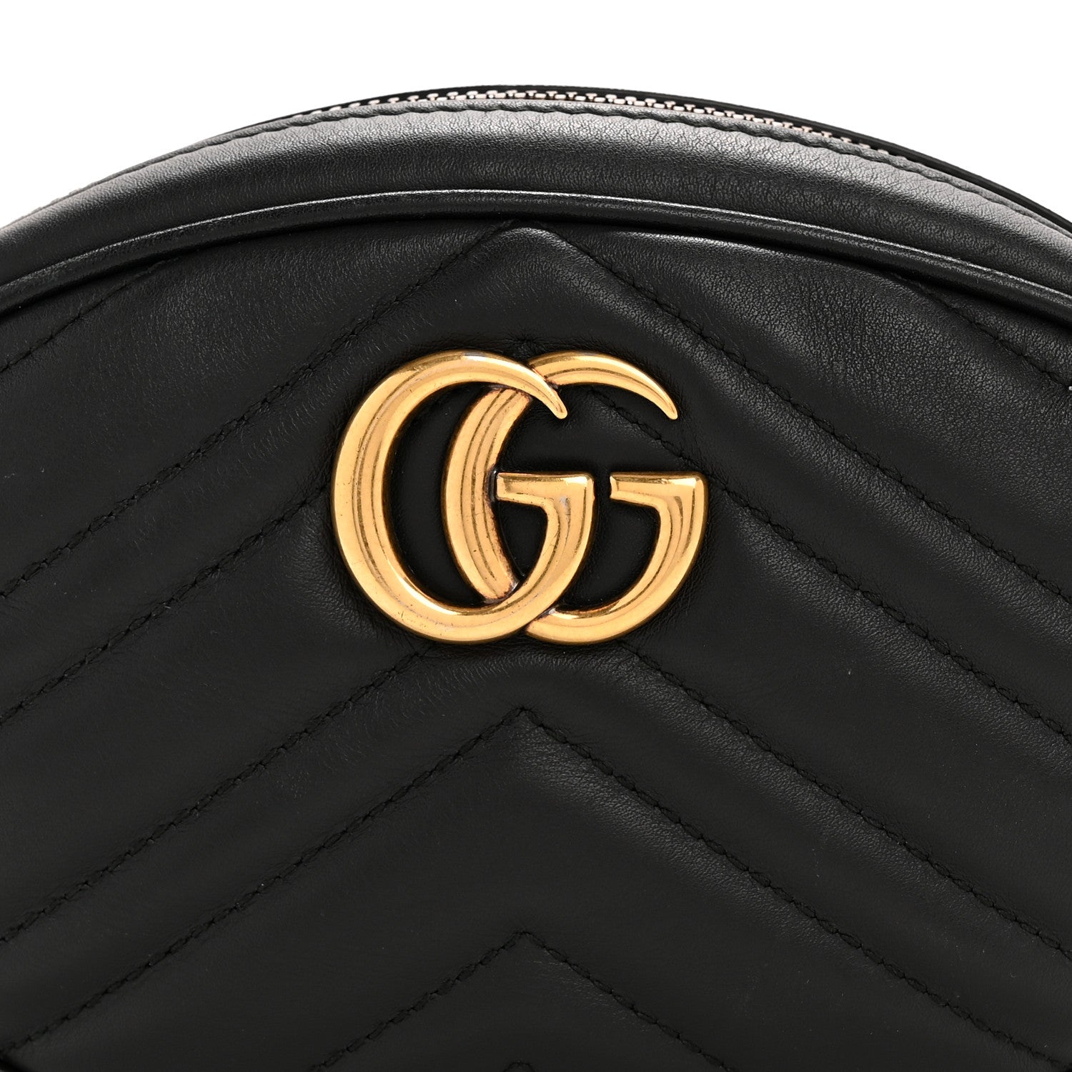 Calfskin Matelasse GG Marmont Belt Bag 95 38 Black