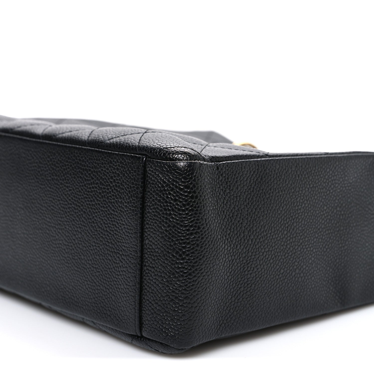 Caviar Quilted Petit Shopping Tote PST Black