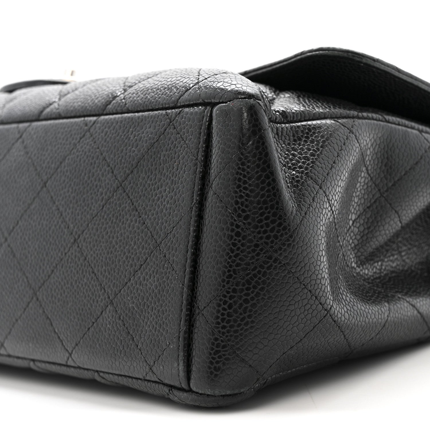 Caviar Quilted Maxi Double Flap Black