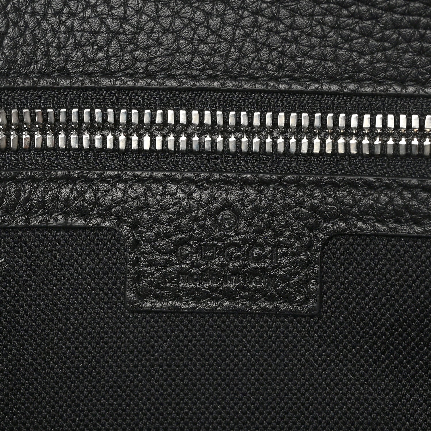 Calfskin Web Medium Business Case Black