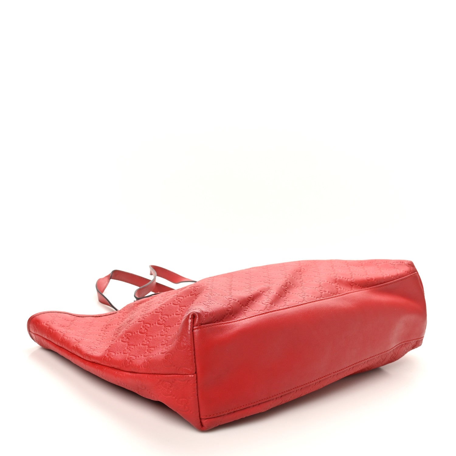 Guccissima Large Zippered Shopping Tote Red