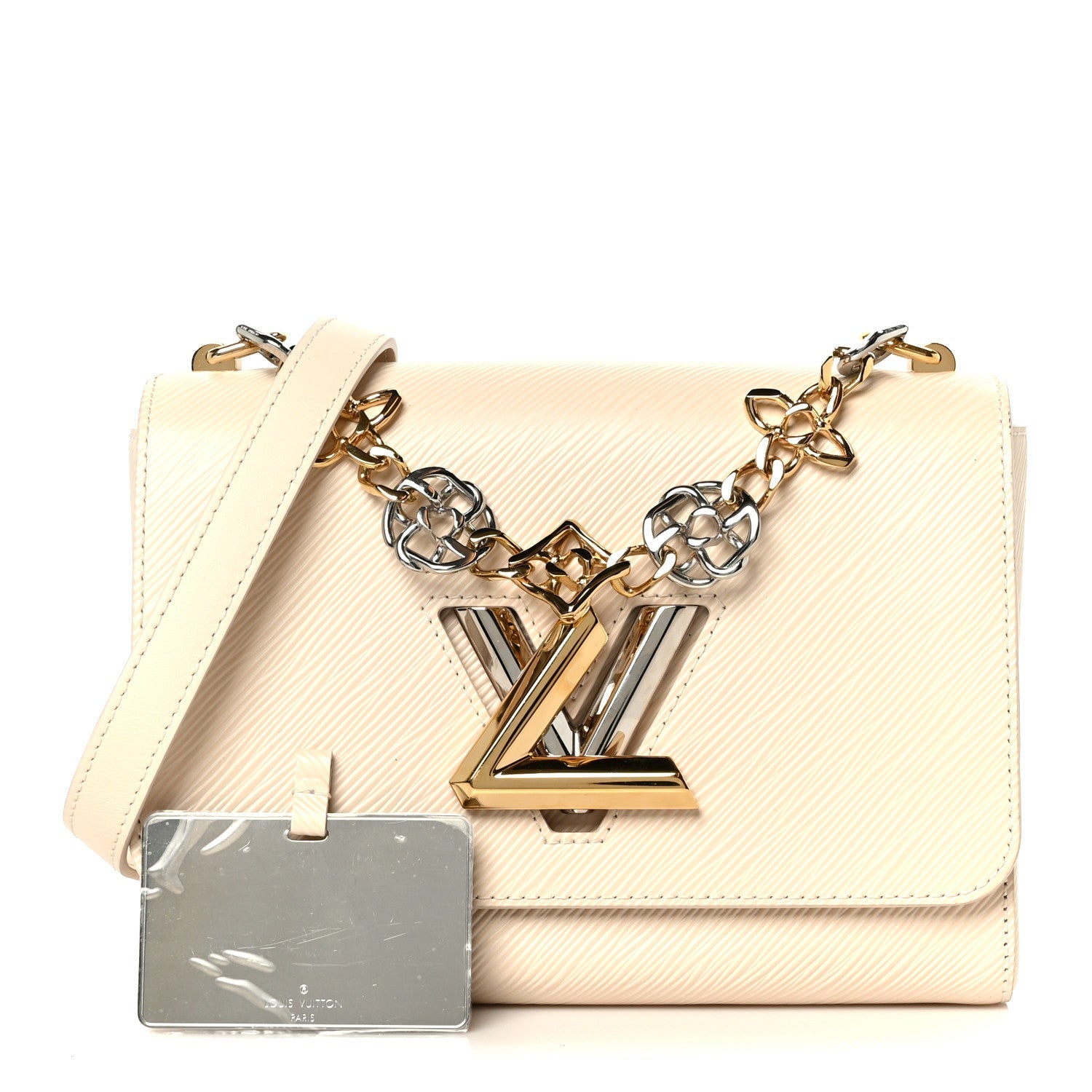 Epi Twist Flowers Chain Shoulder Bag MM Quartz