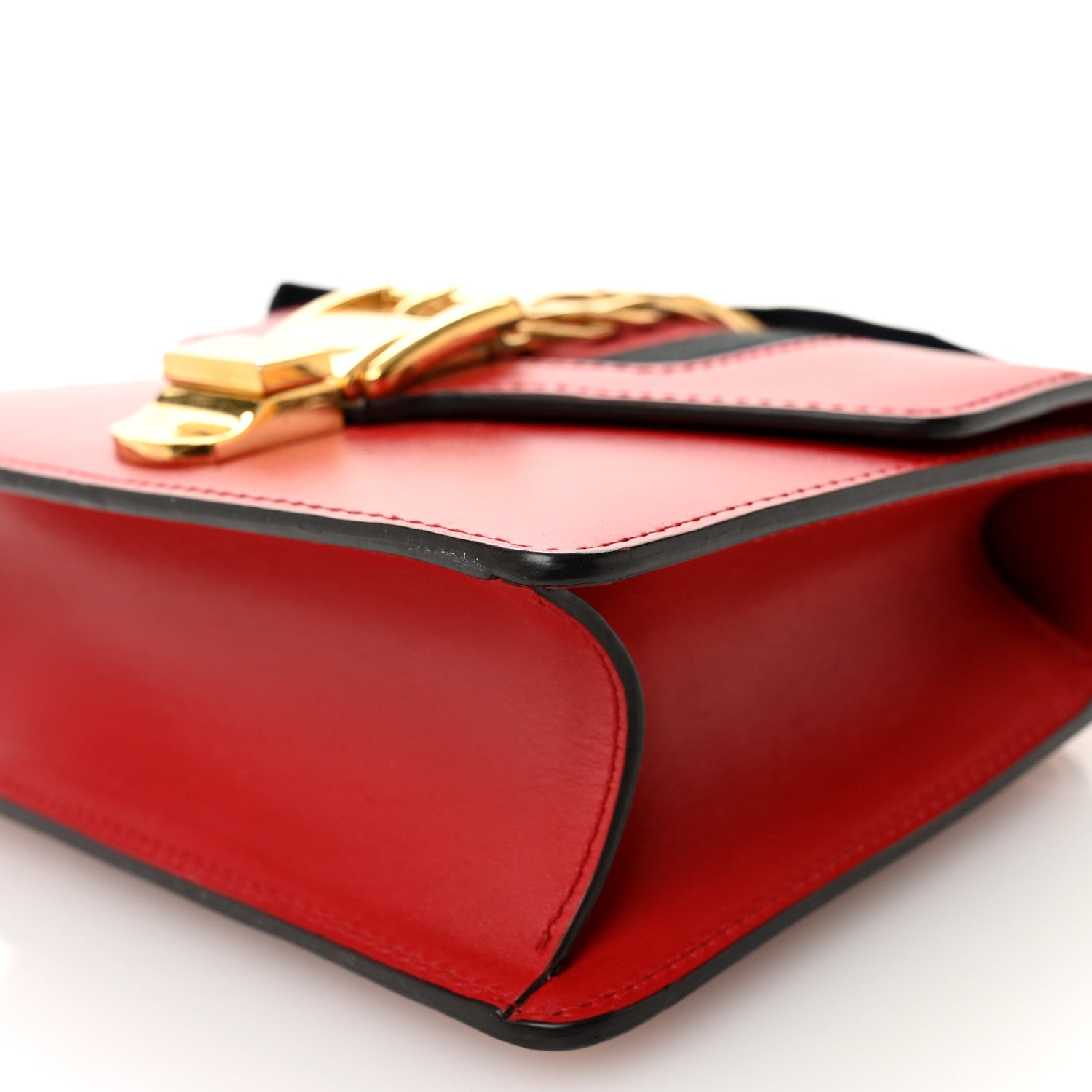 Calfskin Mini Sylvie Chain Shoulder Bag Hibiscus Red