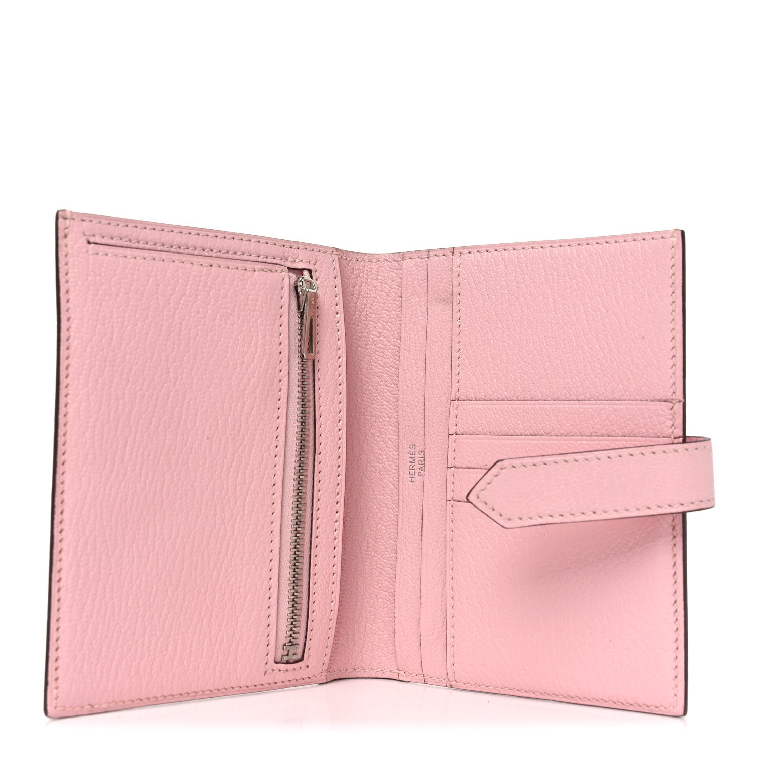Chevre Mysore Bearn Compact Wallet Rose Sakura