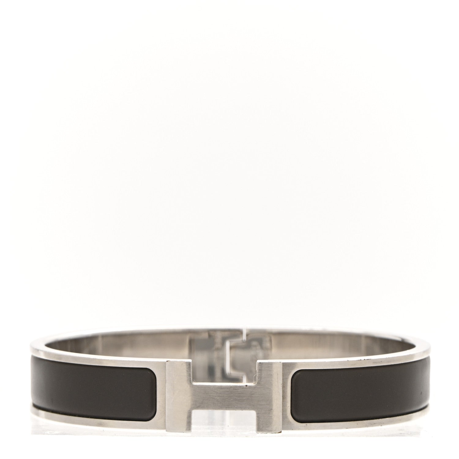 Matte Enamel Narrow Clic Clac H Bracelet GM Gris Etain