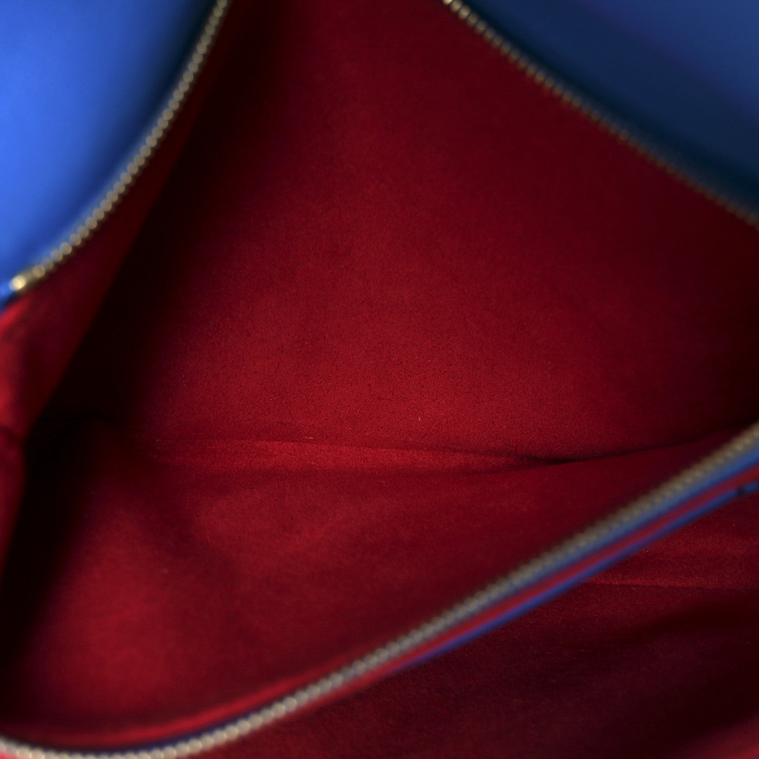 Lambskin Embossed Monogram Vuittamins Pochette Coussin Blue Red