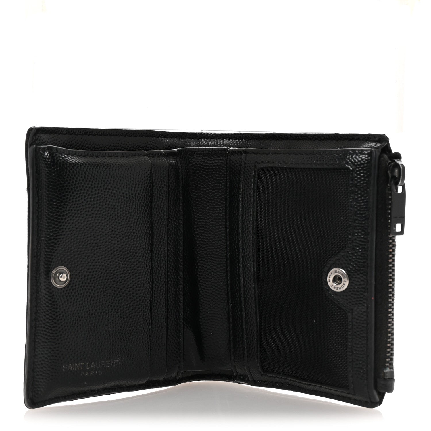 Grain De Poudre Matelasse Chevron Monogram Zipped Card Case Black