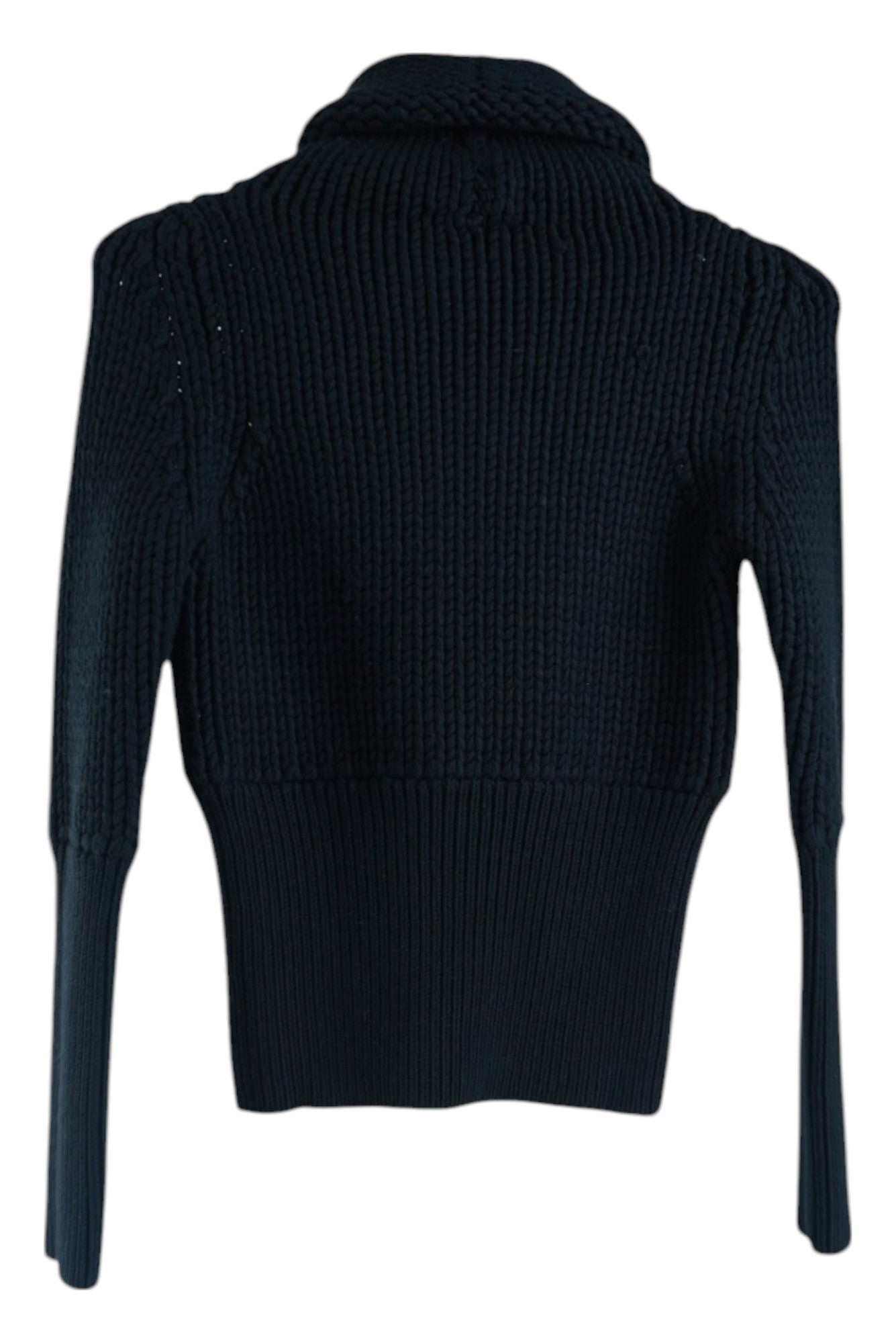 Women's Gucci Black Heavy Crop Polo Neck Knitwear