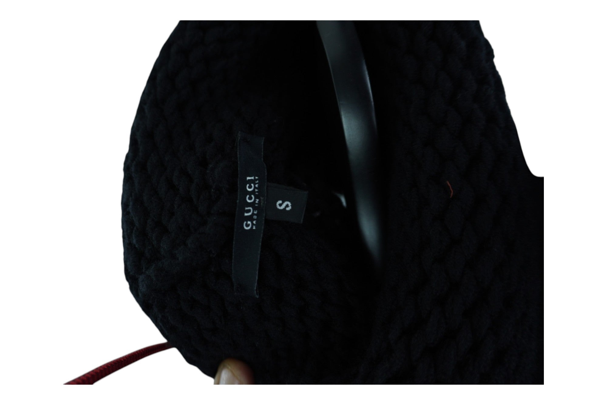Women's Gucci Black Heavy Crop Polo Neck Knitwear