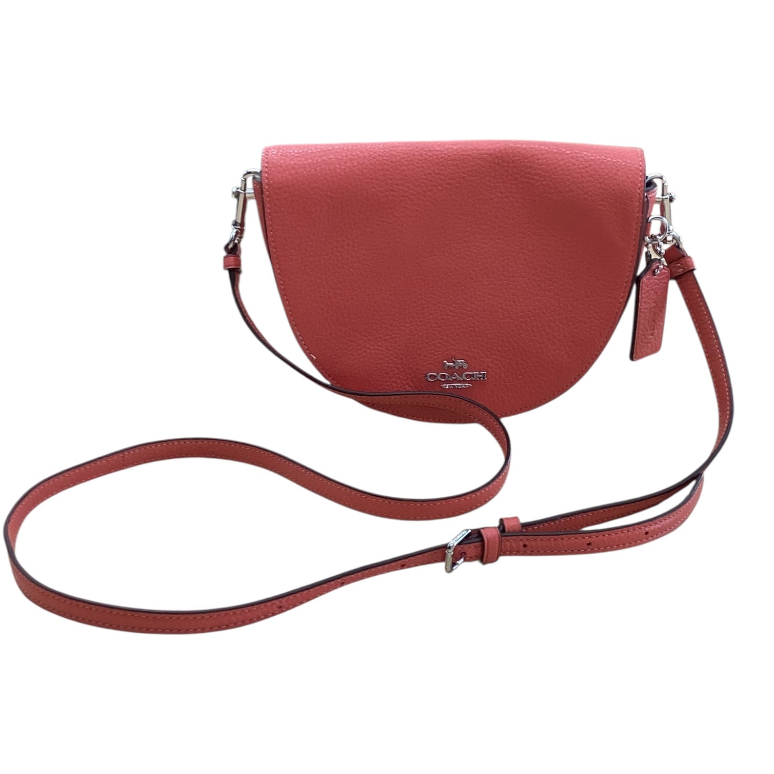 Crossbody Designer By Coach In Coral, Size:Small