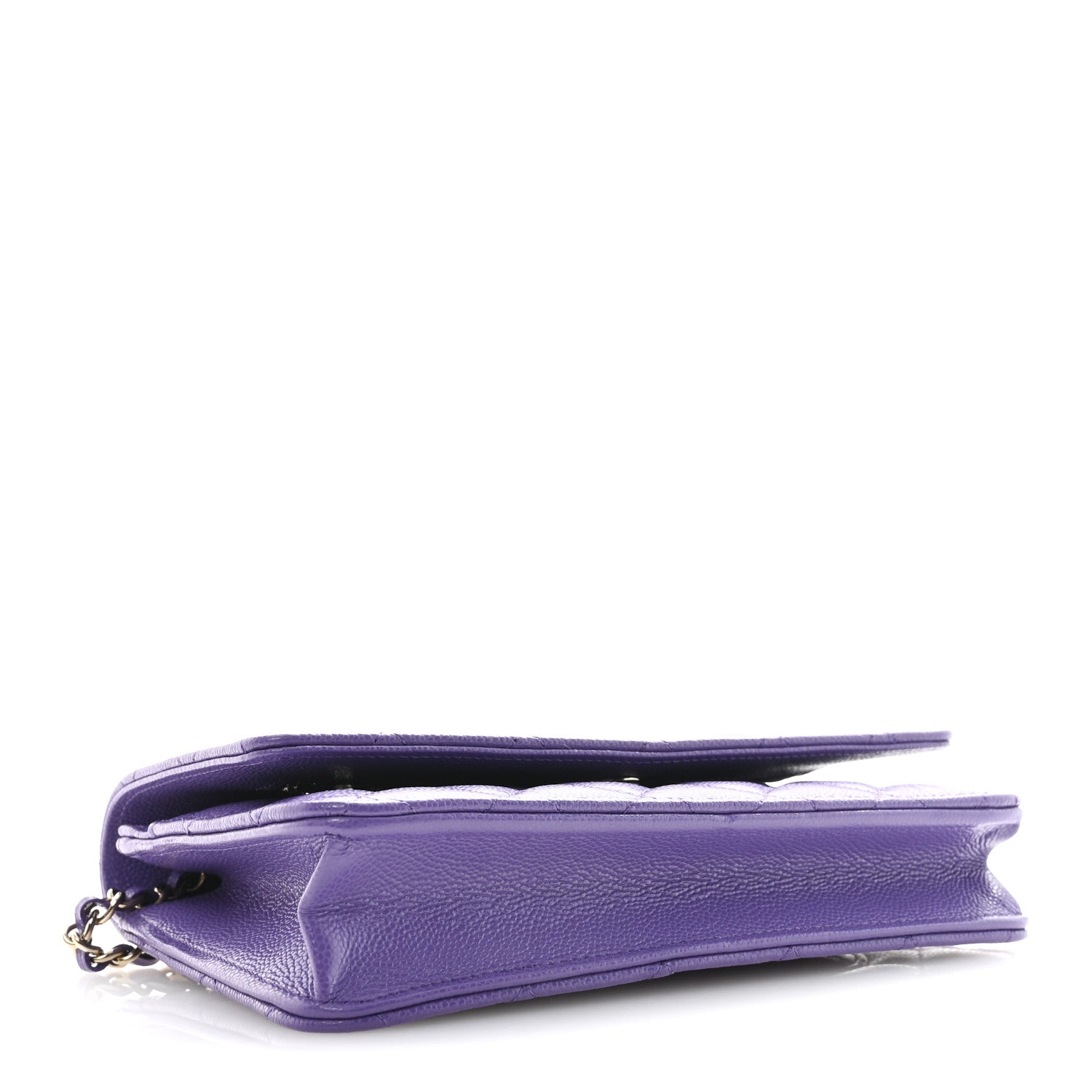 Caviar Quilted Wallet On Chain WOC Purple