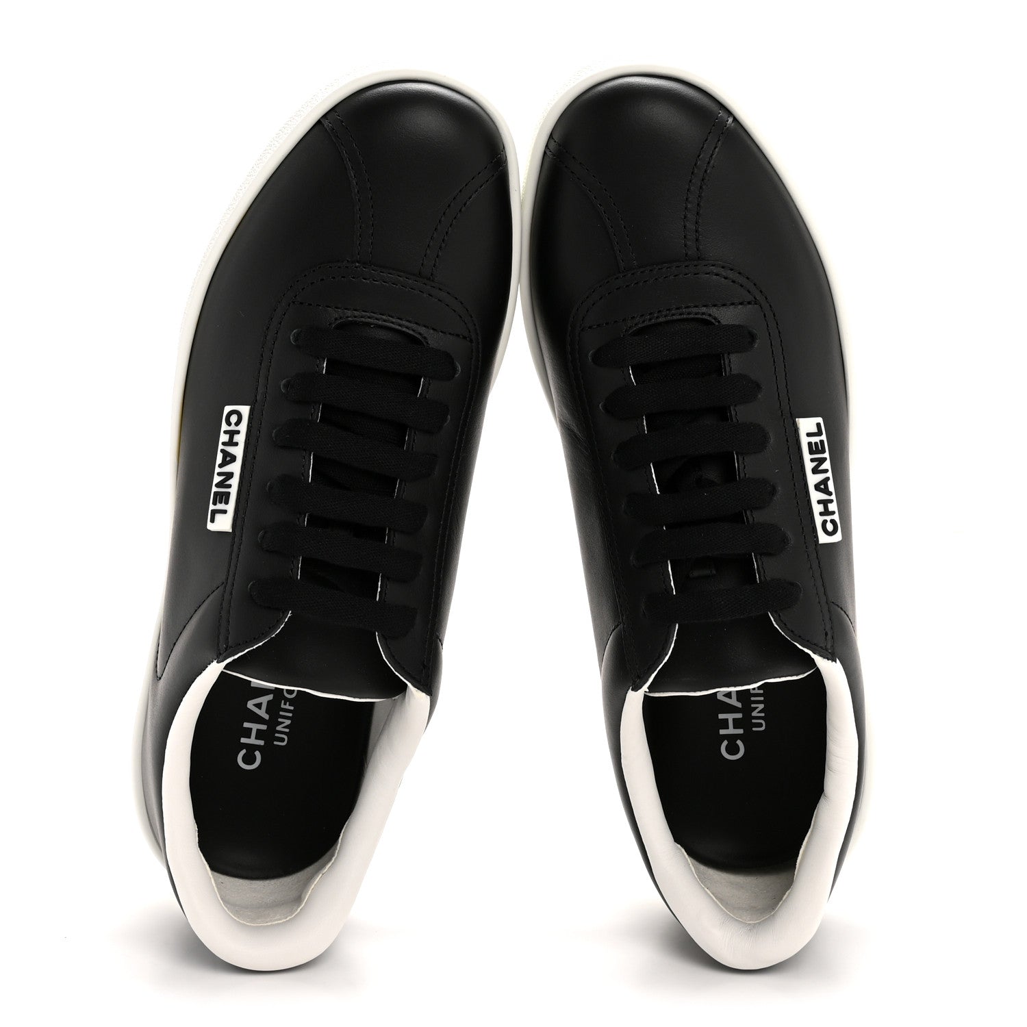 Calfskin CC Womens Sneakers 36 Black