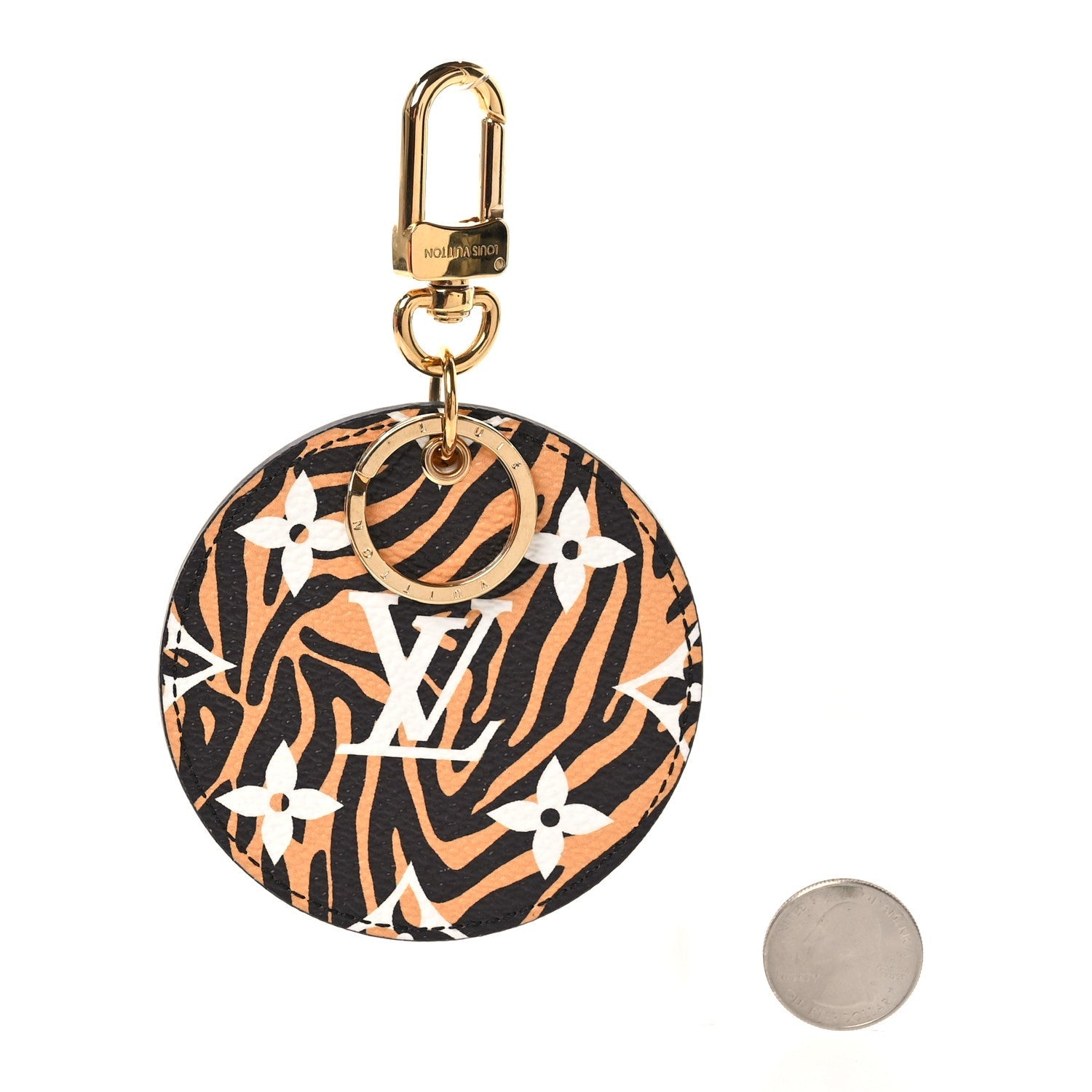 Monogram Giant Jungle Bag Charm Key Holder Black