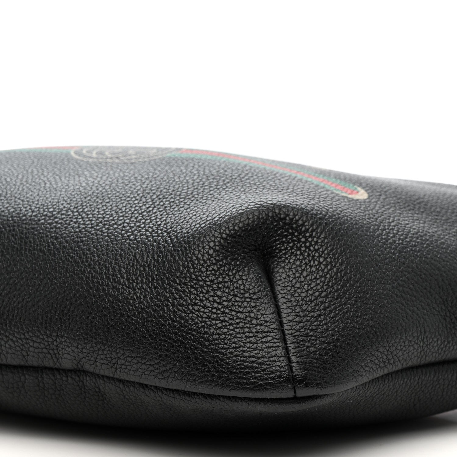 Grained Calfskin Logo Belt Bag Black