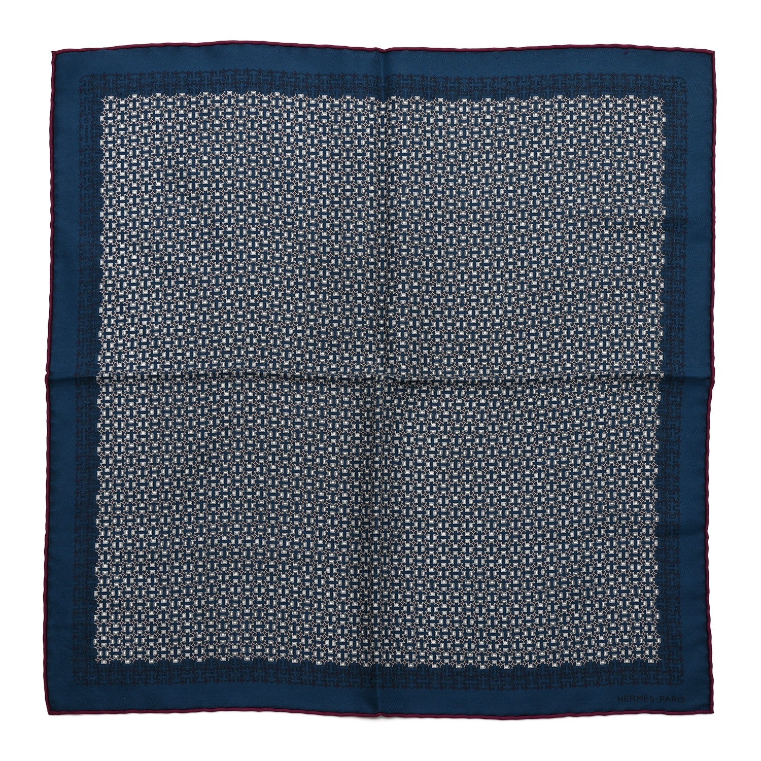 Silk Pocket Square Scarf Blue Multicolor