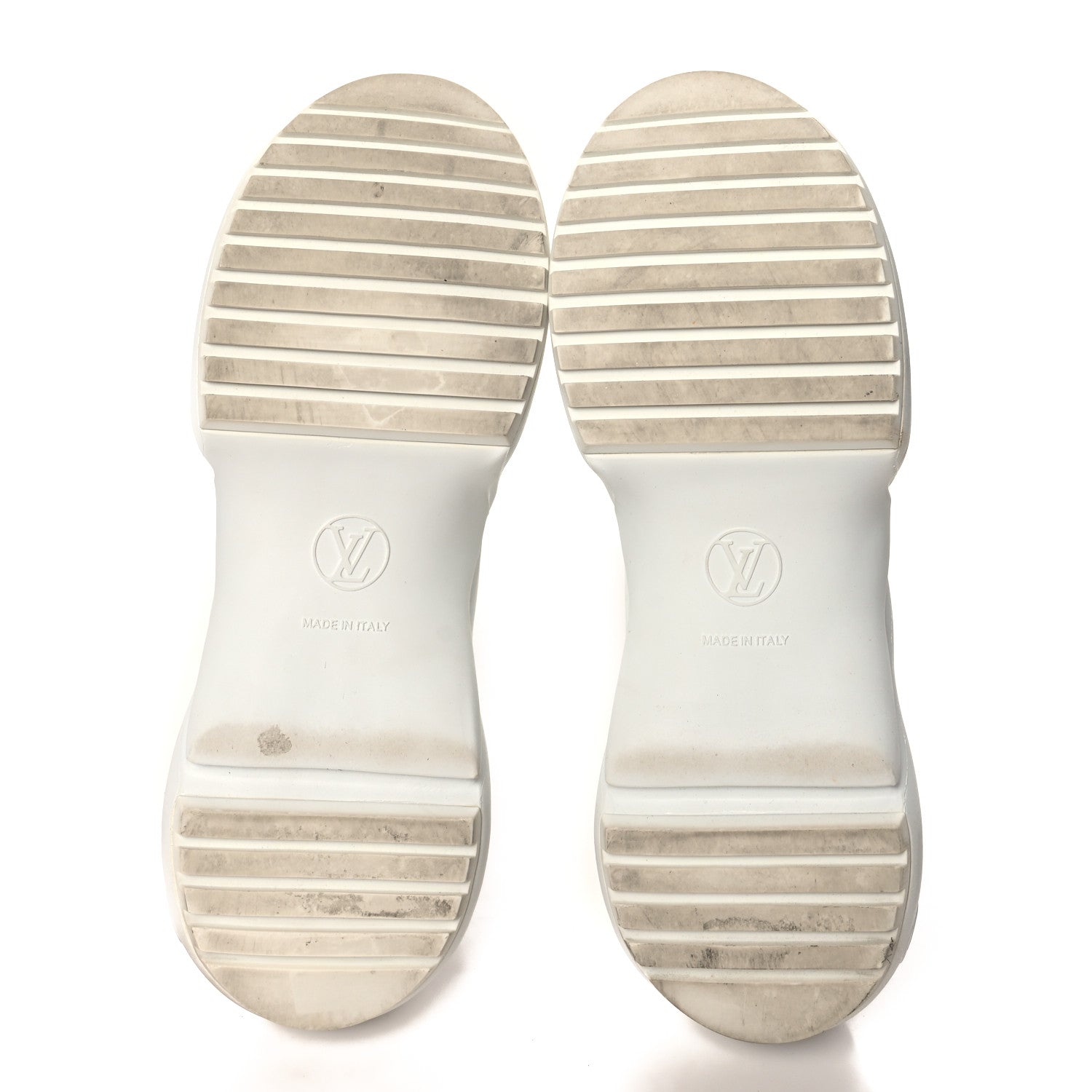 Calfskin Technical Nylon LV Archlight Sneakers 40 White Blue Gris
