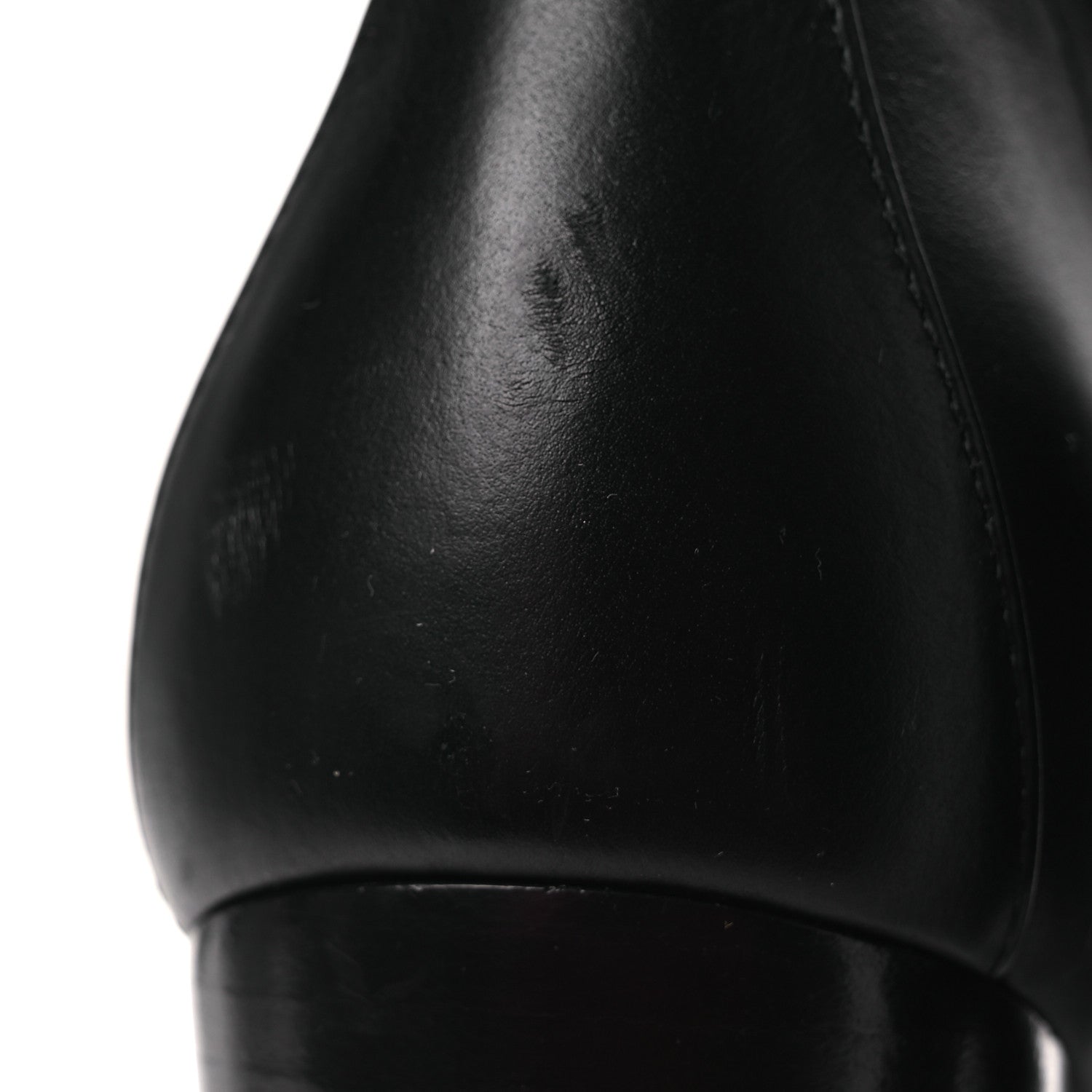 Calfskin Mina Lace Up Platform Boots 40 Black