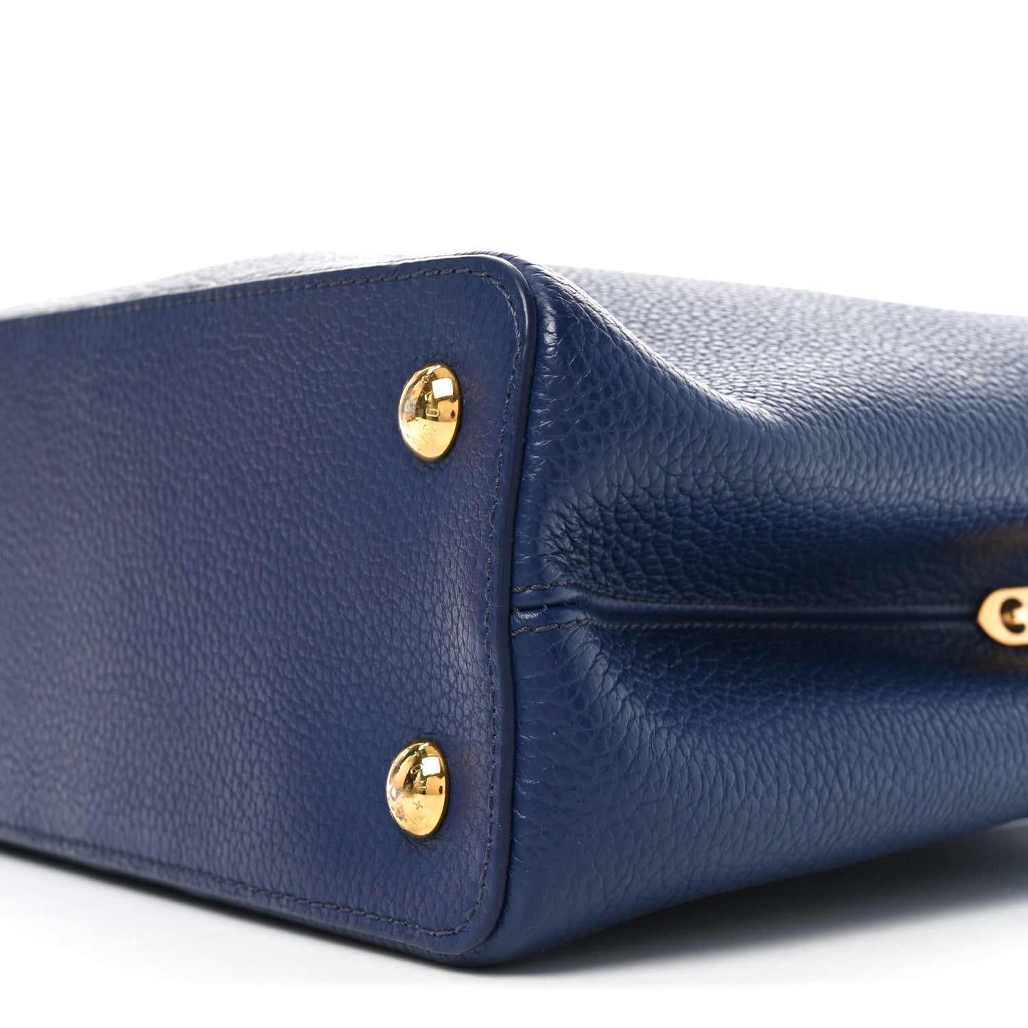 Taurillon Snakeskin Capucines MM Blue