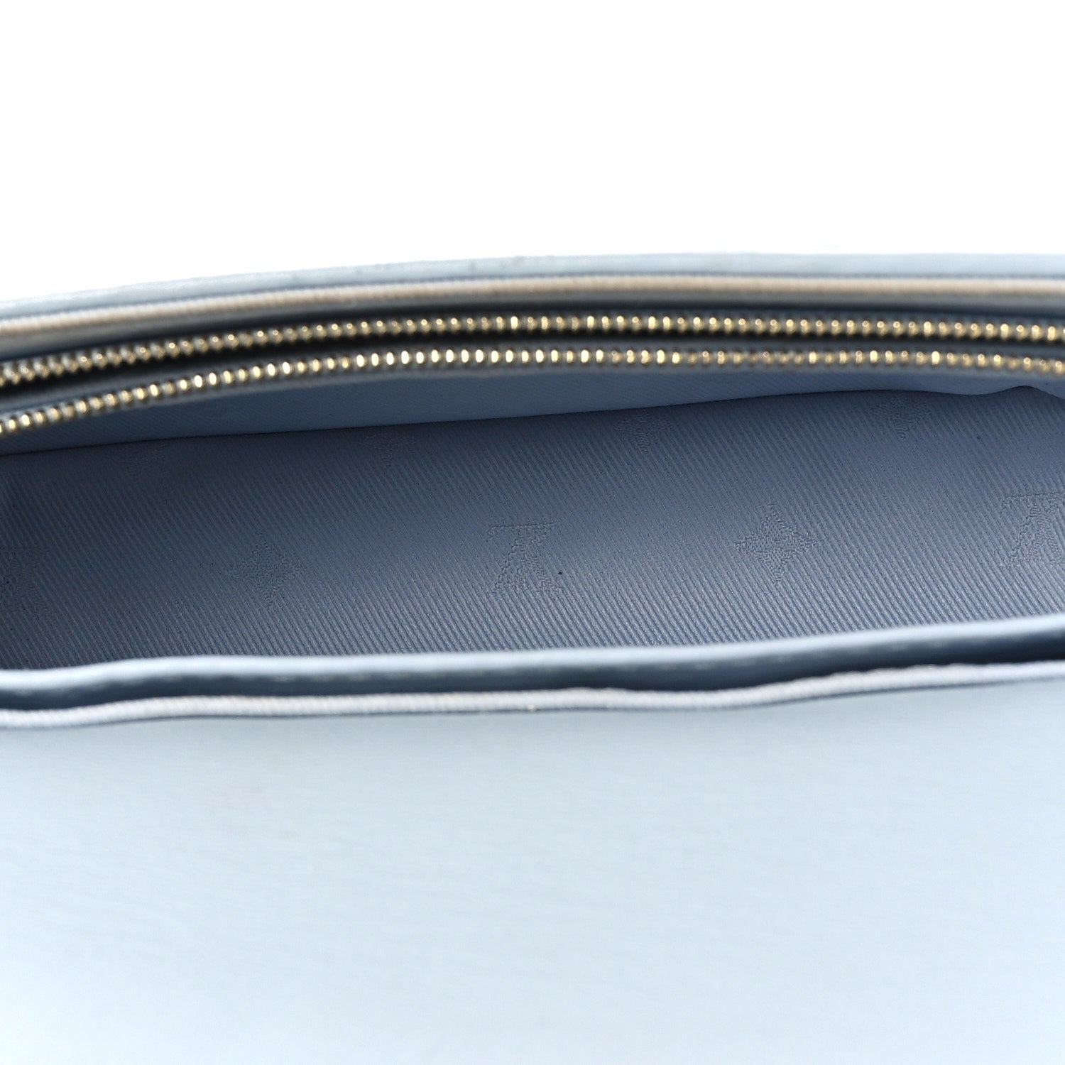 Calfskin Bubblegram Wallet On Strap Ice Blue