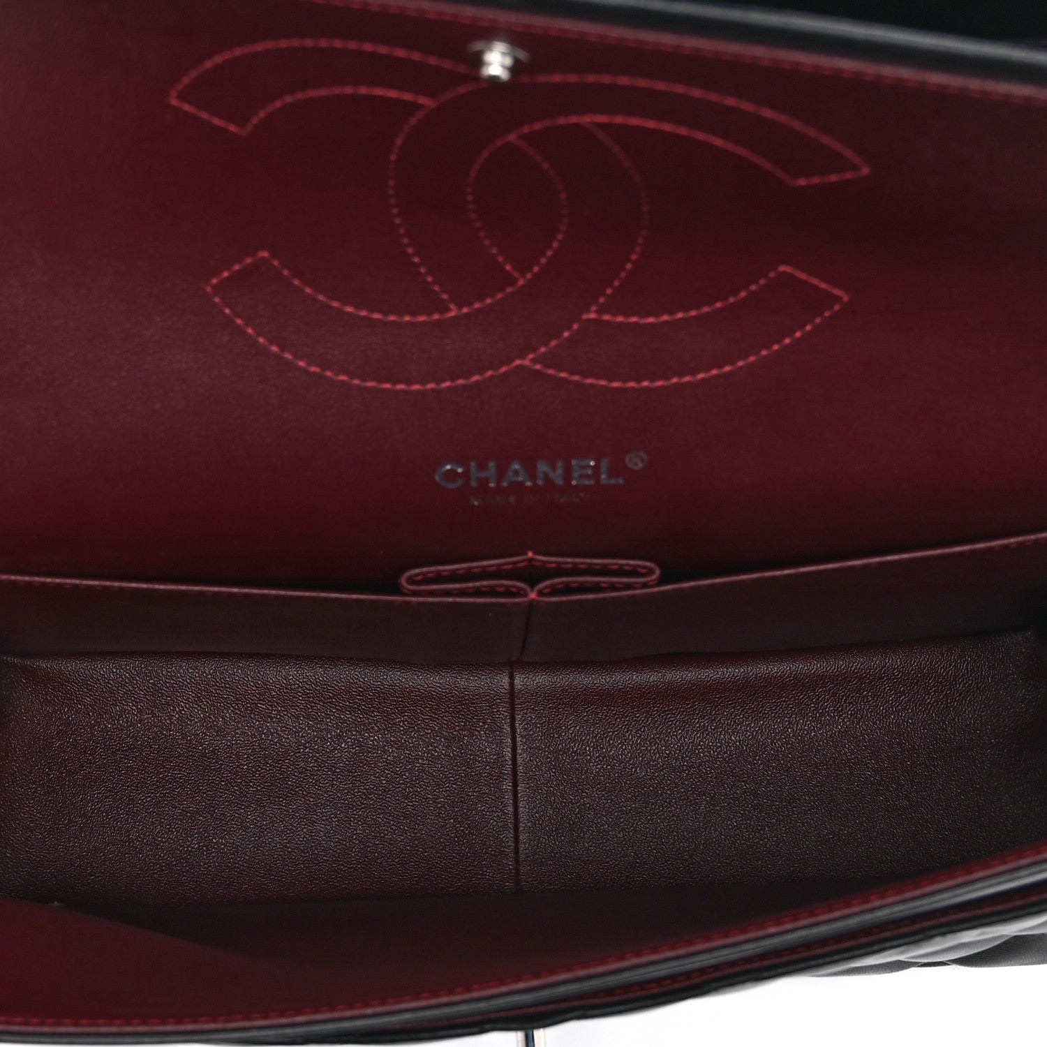 Lambskin Quilted Jumbo Double Flap Black