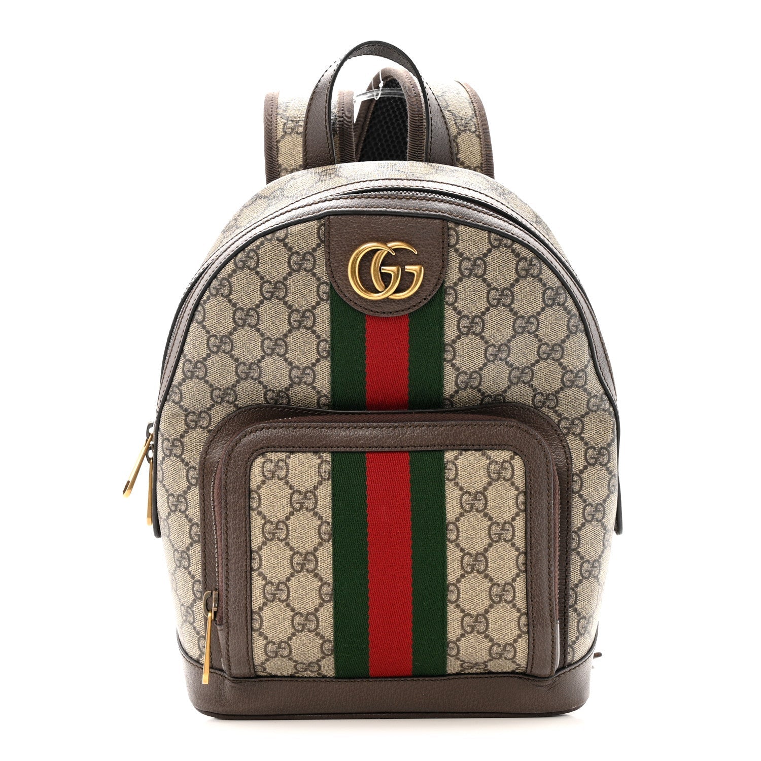 GG Supreme Monogram Calfskin Web Small Ophidia Day BackpacK Beige Ebony New Acero