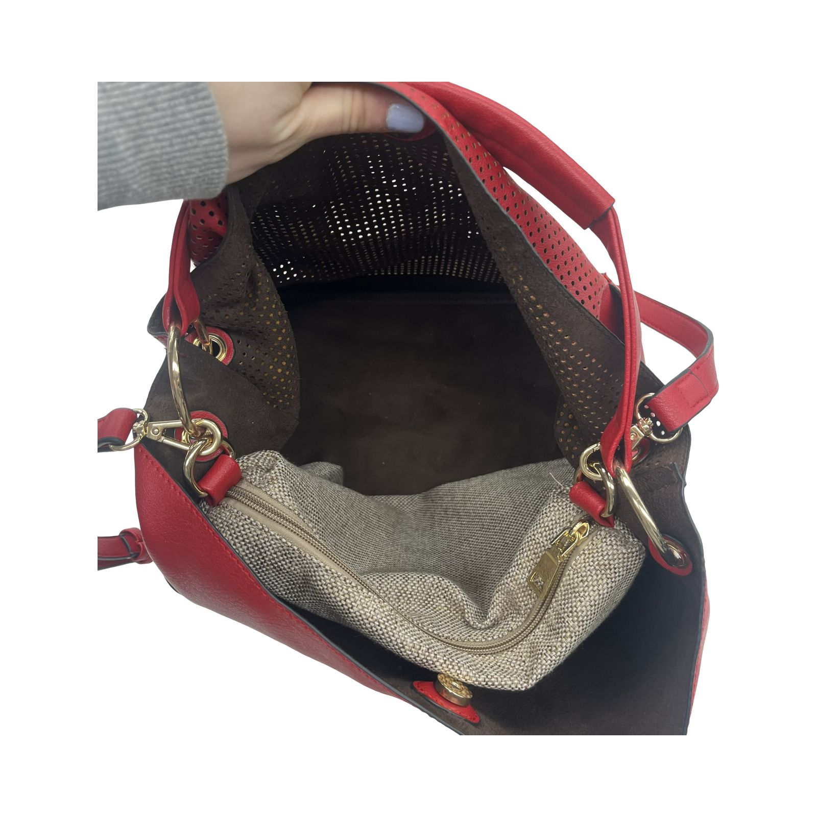Handbag By Clothes Mentor In Red, Size:Medium