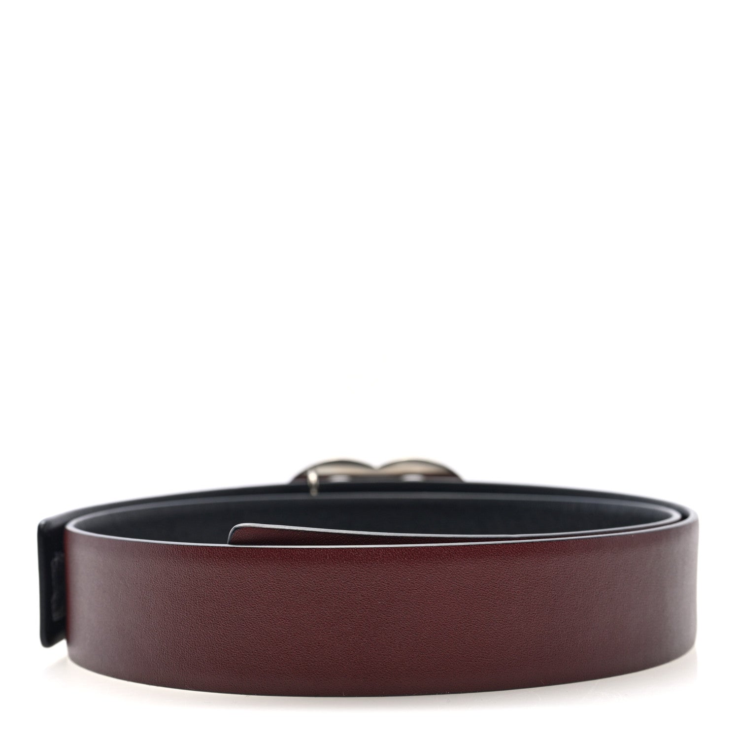 Calfskin CC Reversible Belt 70 Black Burgundy