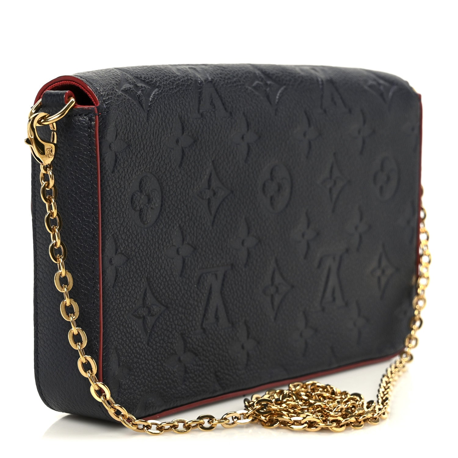 Empreinte Pochette Felicie Chain Wallet Marine Rouge