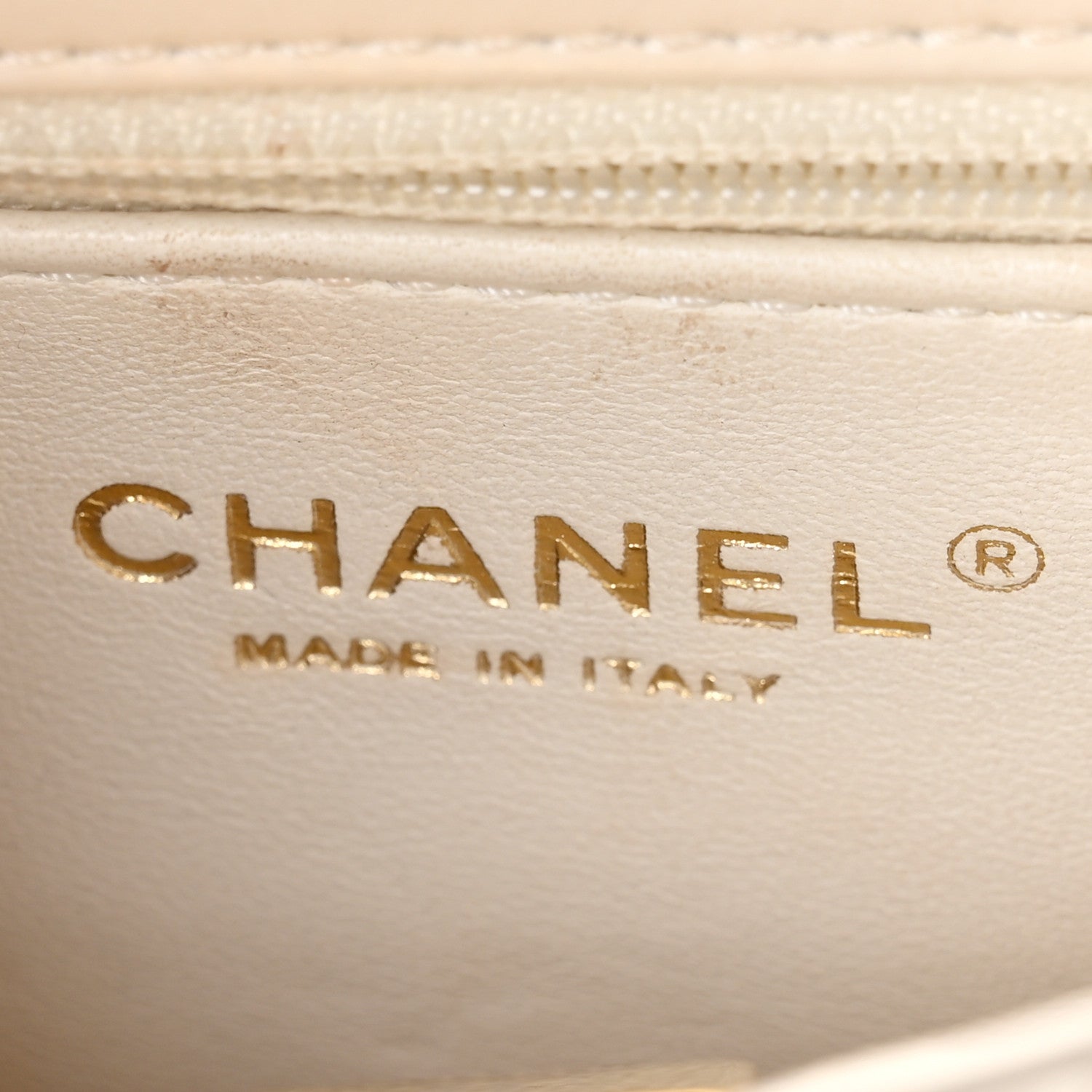 Shiny Lambskin Quilted Golden Links Top Handle Flap White