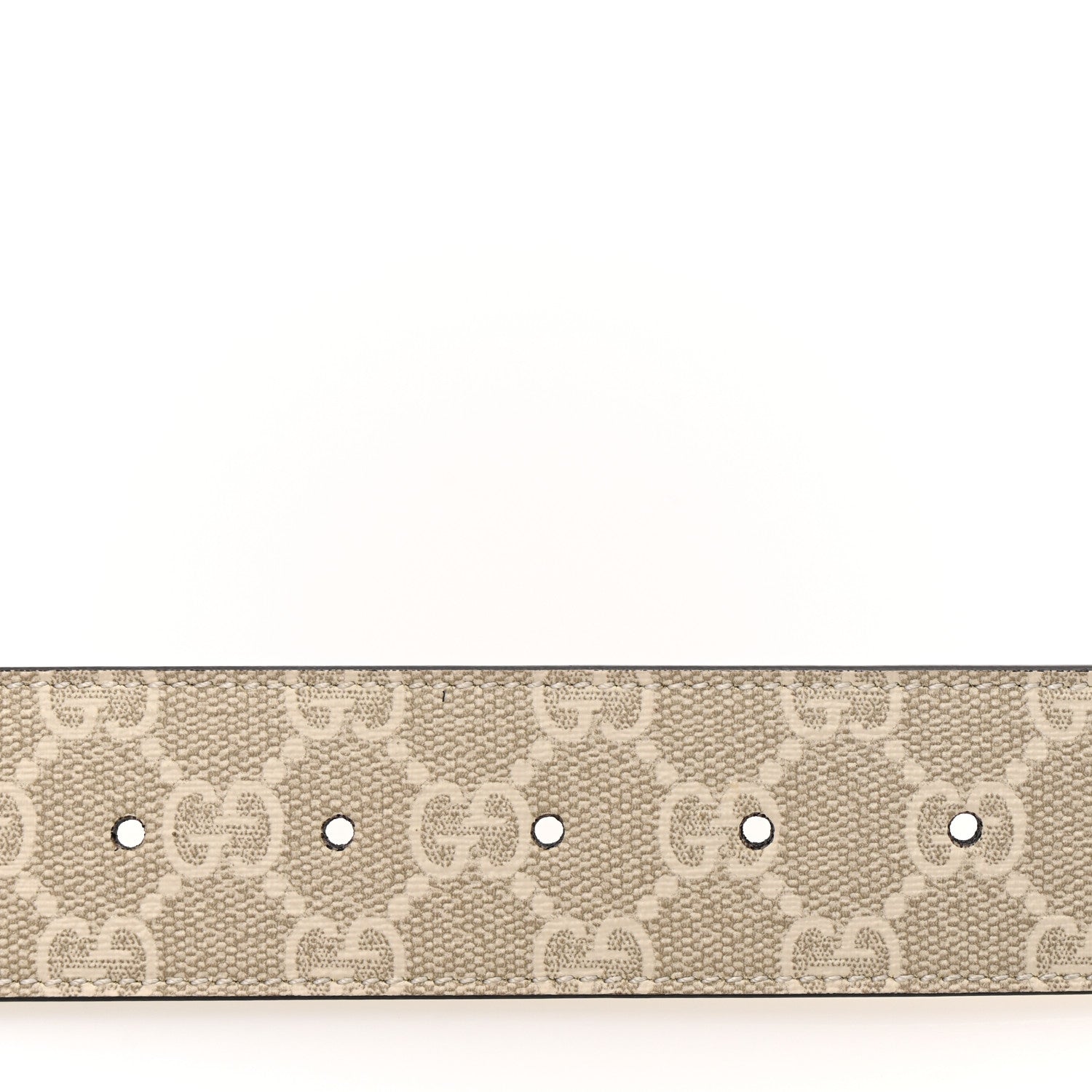 GG Supreme Monogram Plutone Calfskin Enamel Double G 40mm Belt 80 32 Beige Ebony Mystic White Salamander Green
