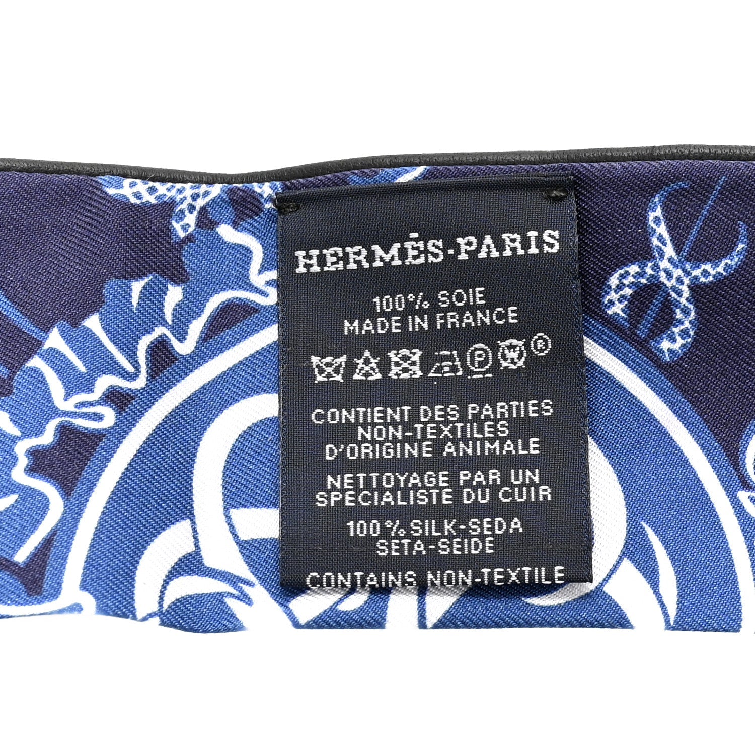 Silk Ex-Libris Forever Twilly Black Marine White