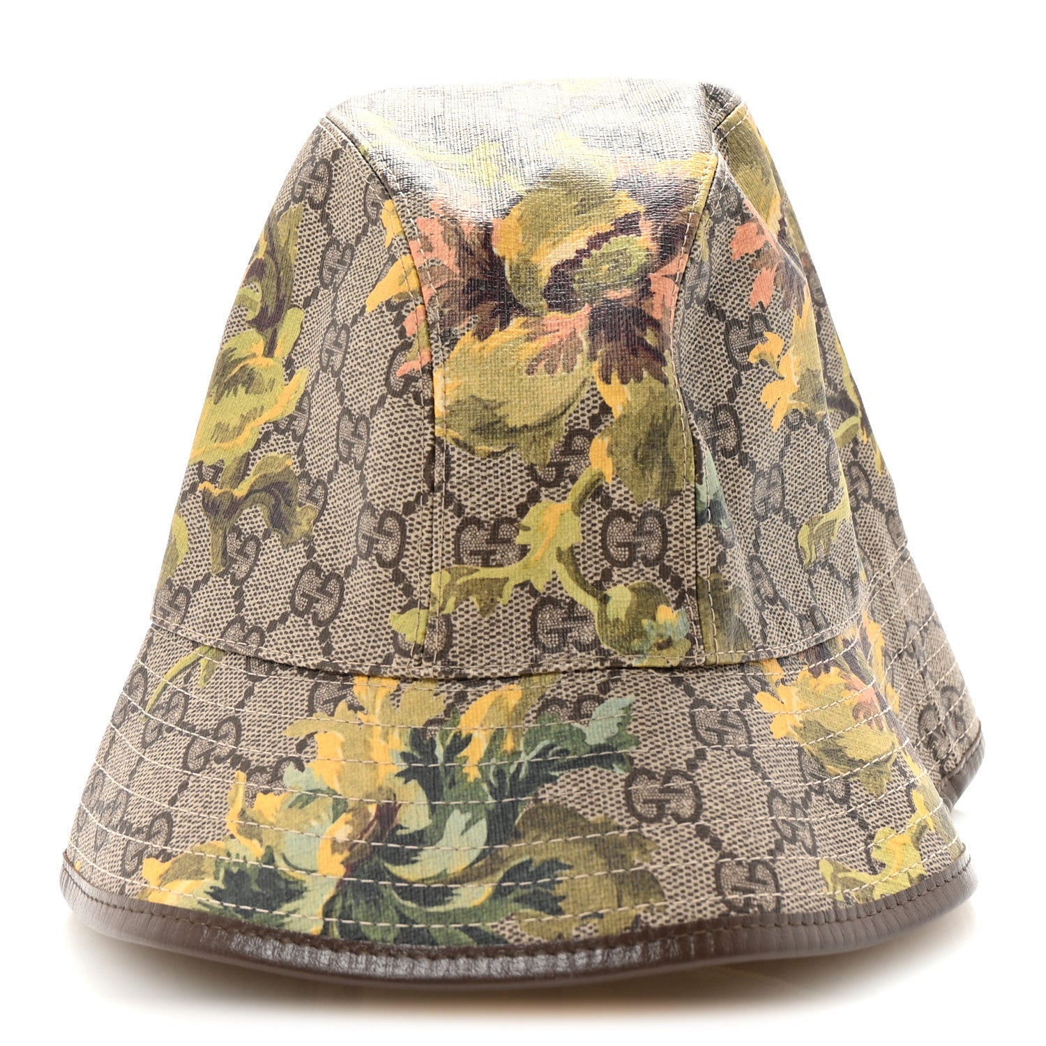 GG Supreme Monogram Azalea Calfskin Dusty Carnation Retro Interlocking G Bucket Hat S Beige Ebony Multicolor