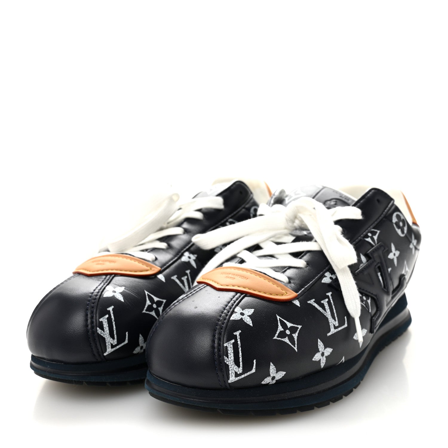 Lambskin Calfskin Monogram Mens Buttersoft Sneakers 11 Marine