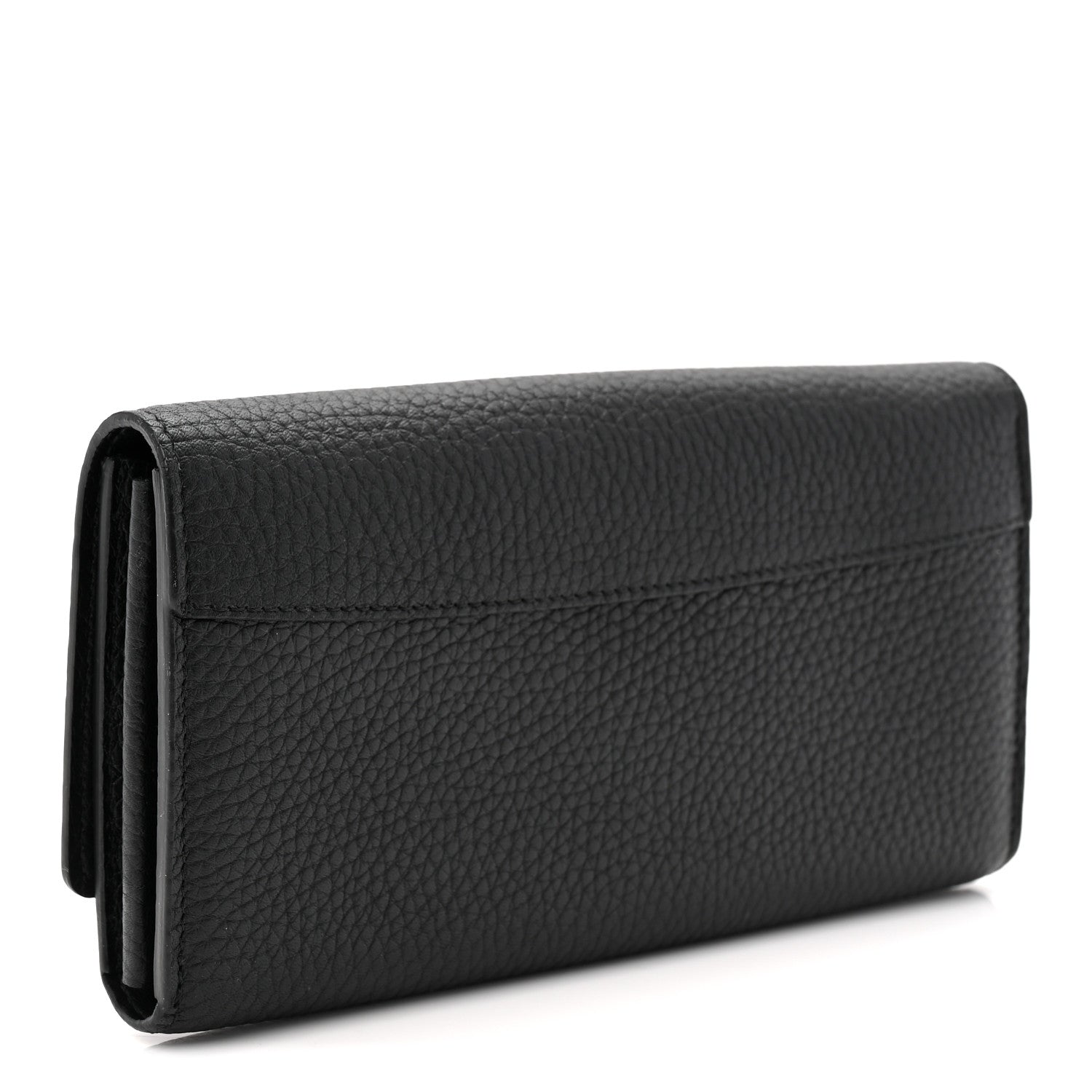 Taurillon Mechanical Flowers Smile Capucines Wallet Black