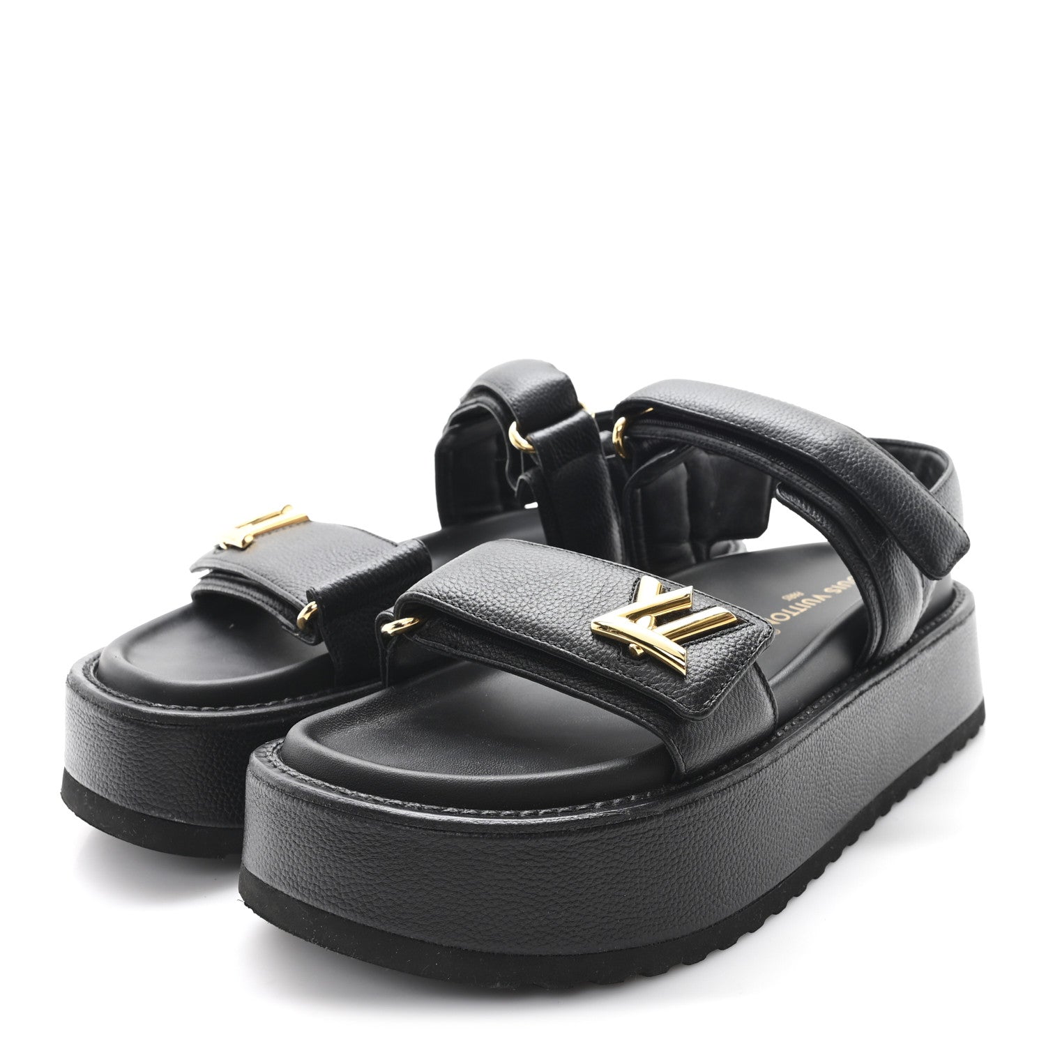 Lambskin Sunset Comfort Platform Sandals 39 Black