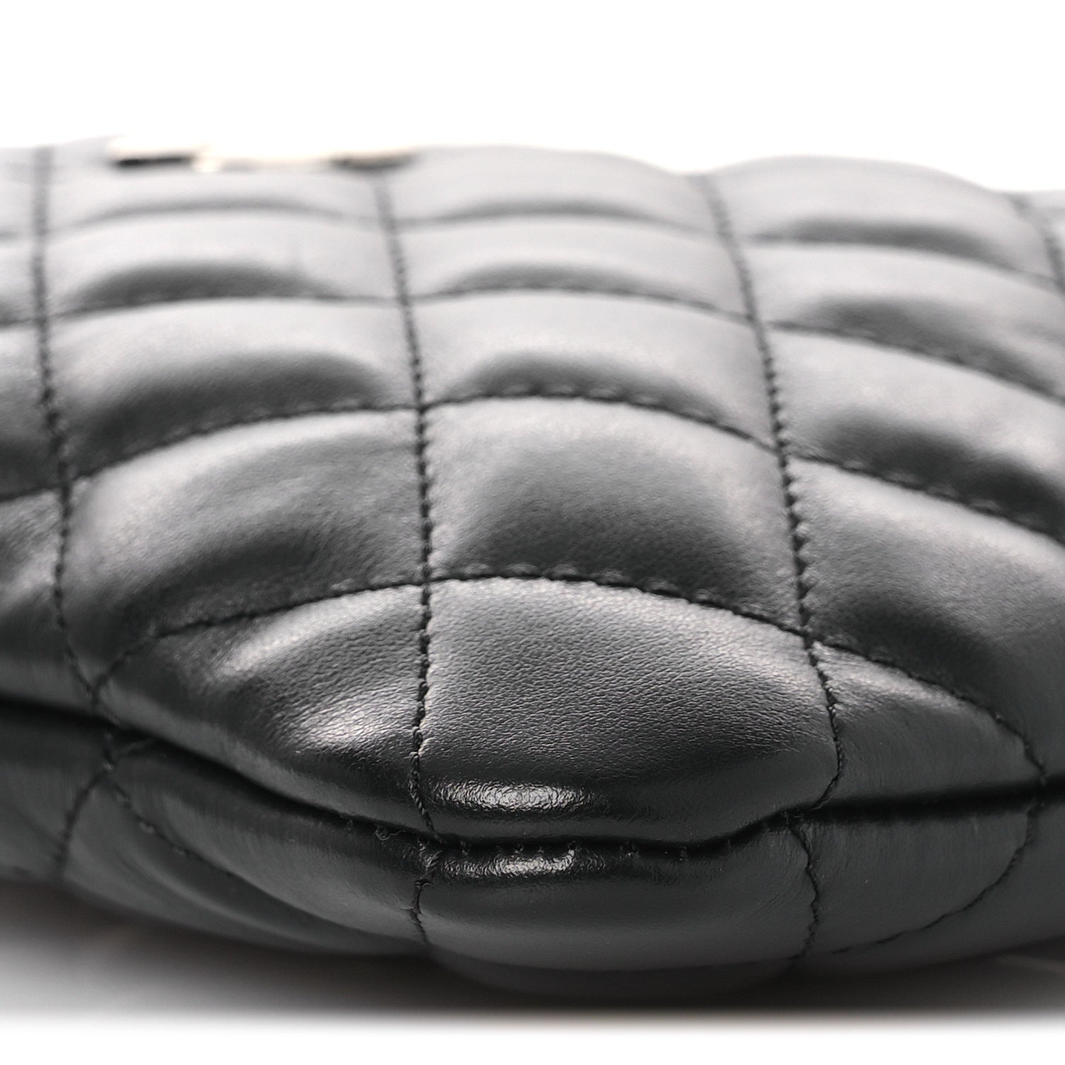 Lambskin Quilted Uniform Crossbody Bag Black