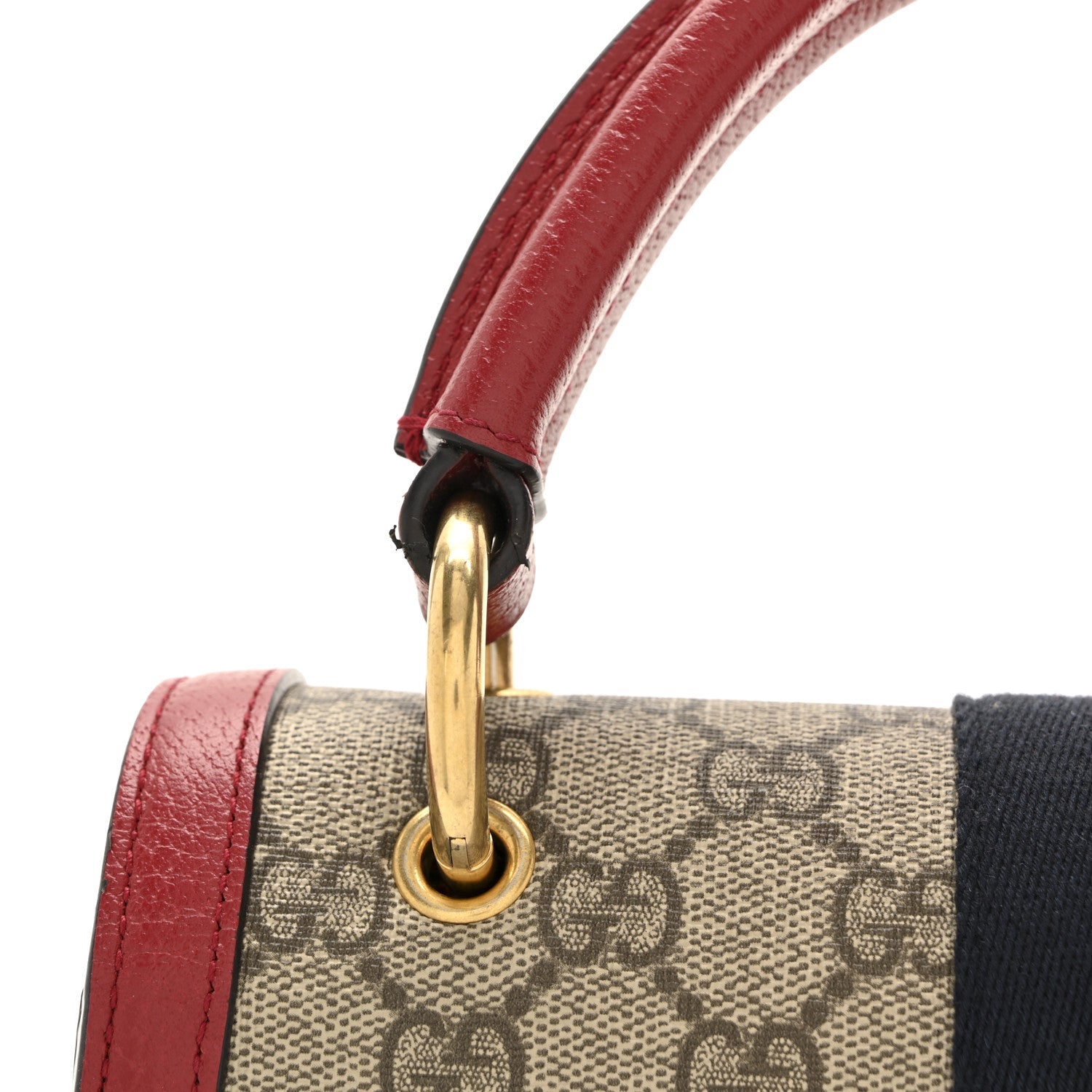 GG Supreme Monogram Small Queen Margaret Top Handle Bag Red