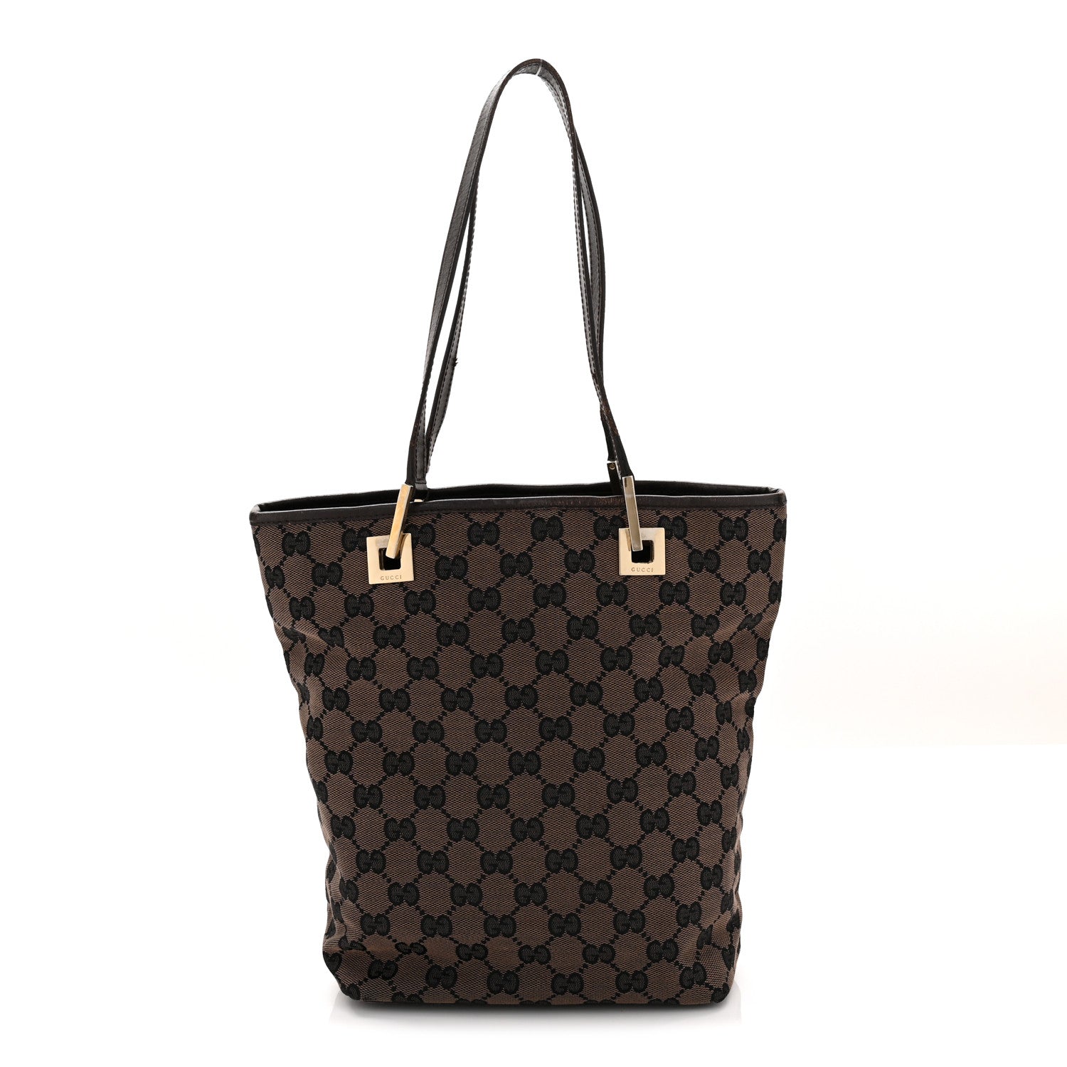 Monogram Small Bucket Tote Dark Brown