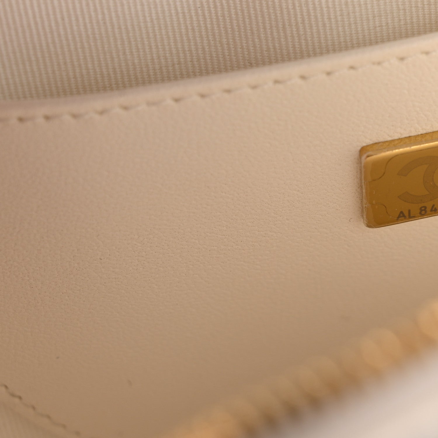 Lambskin Quilted CC In Love Heart Bag White