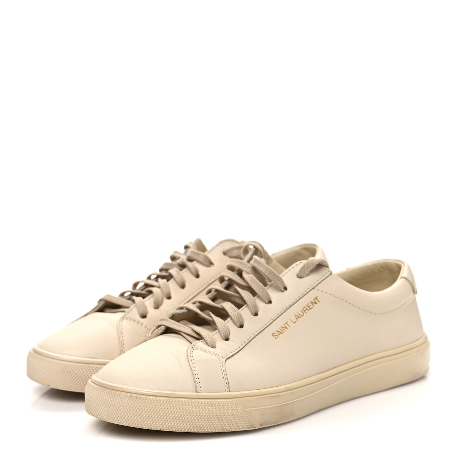 Calfskin Andy Low Top Sneakers 36 Dark Coquille