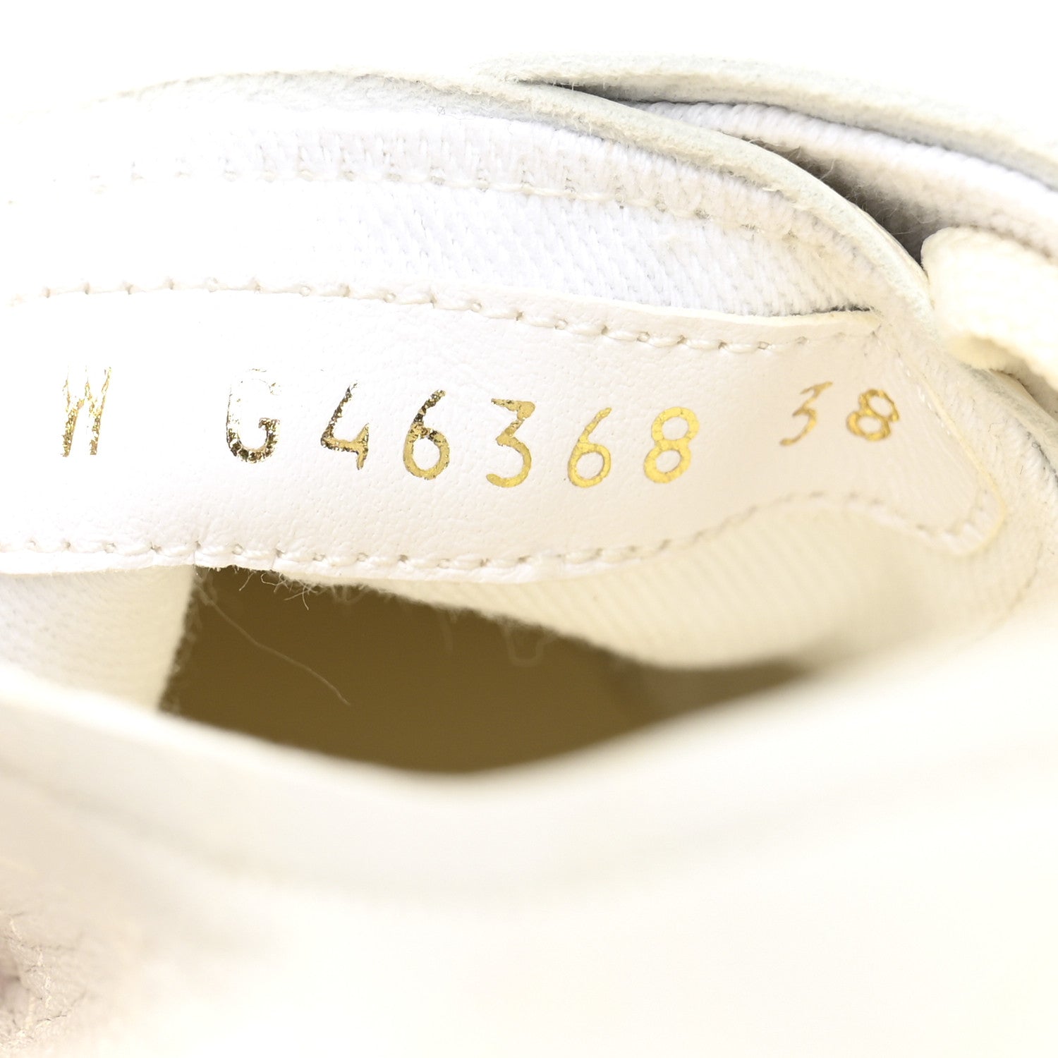 Lambskin Printed Logo Sneakers 38 White