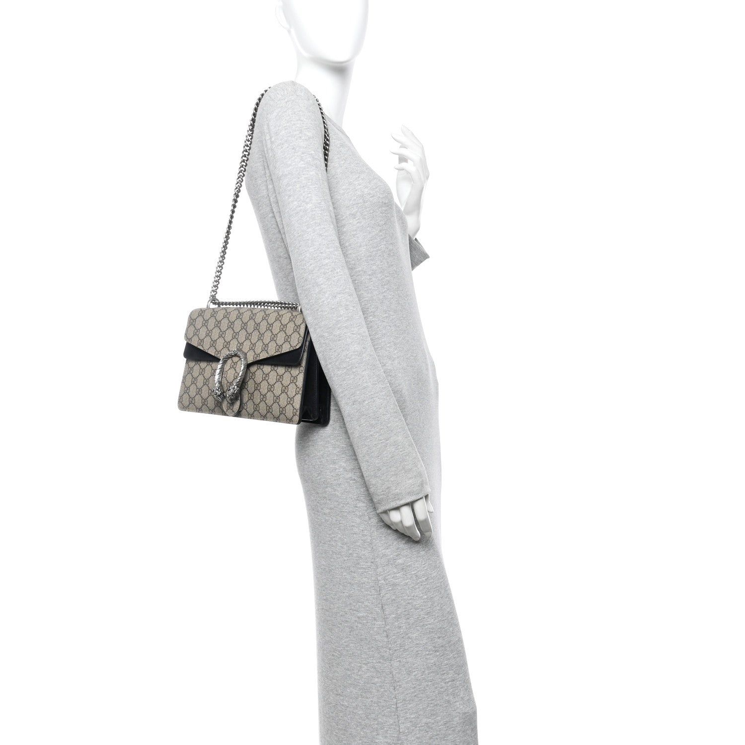 GG Supreme Monogram Small Dionysus Shoulder Bag Black