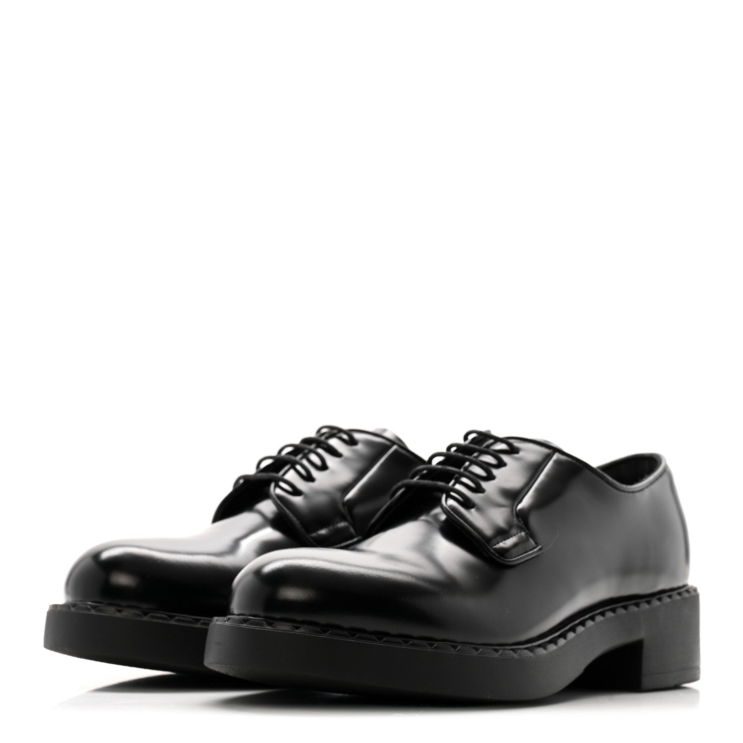 Spazzolato Calzature Donna 50mm Derby Loafers 39 Black