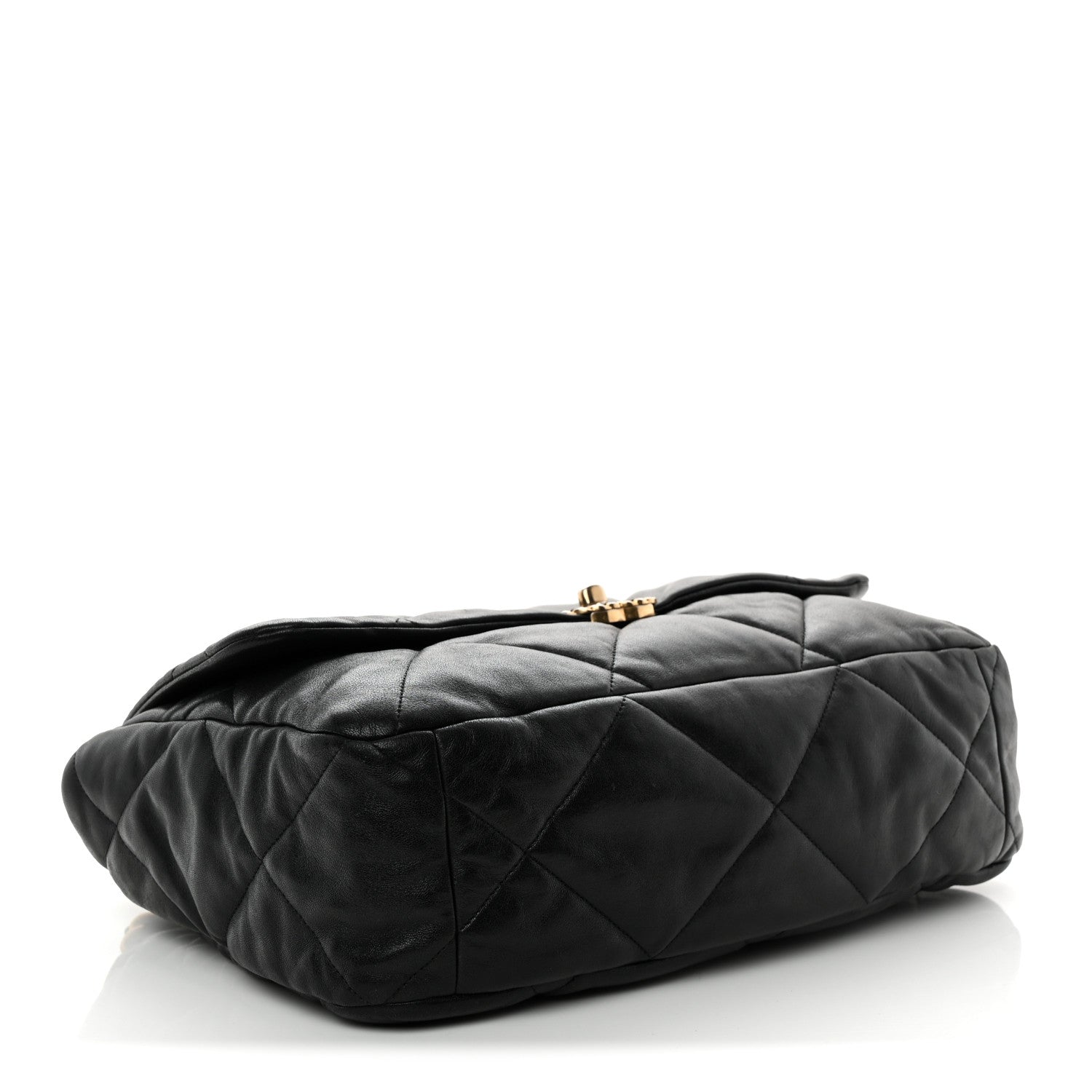 Goatskin Quilted Maxi Chanel 19 Flap Black