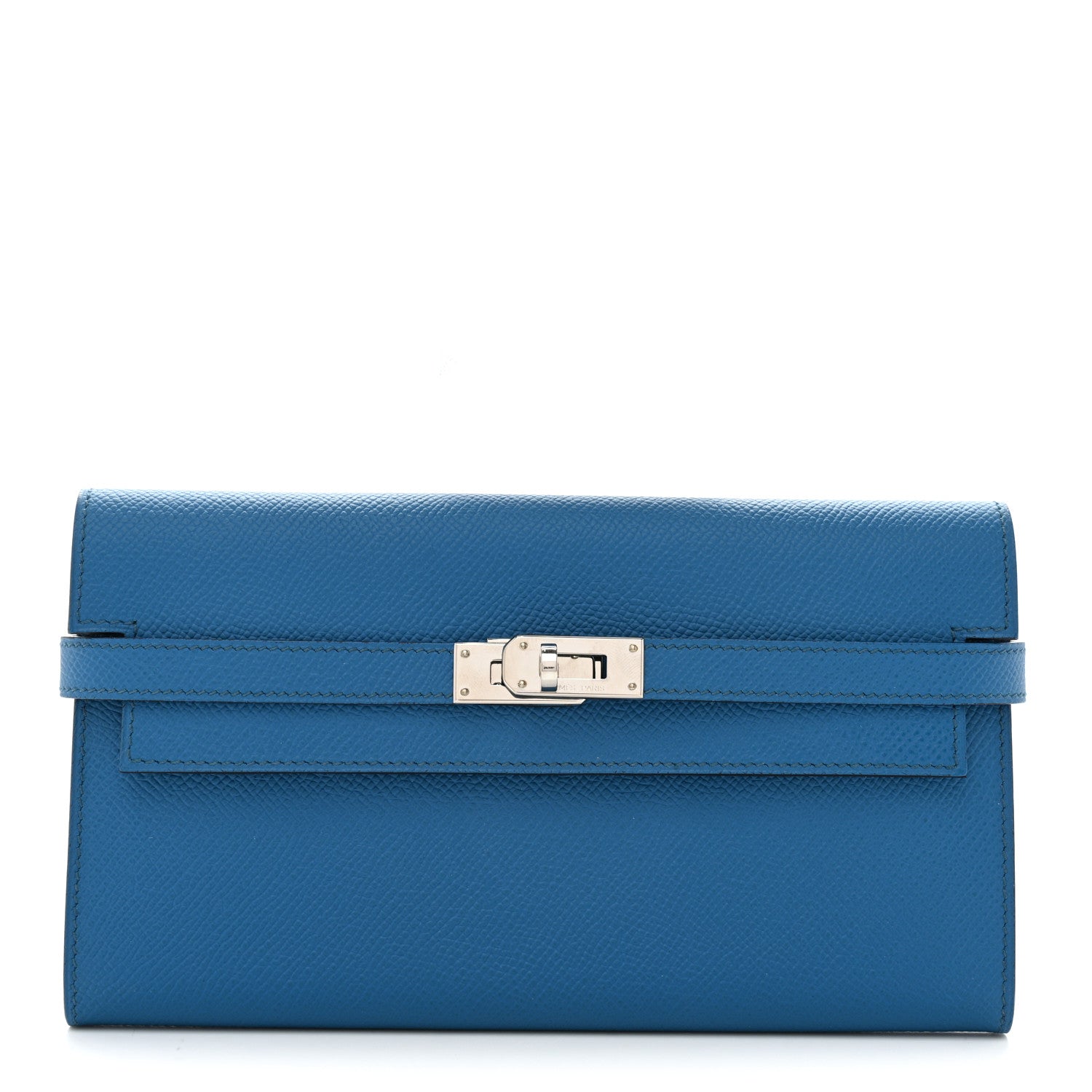 Epsom Kelly Longue Wallet Bleu Izmir