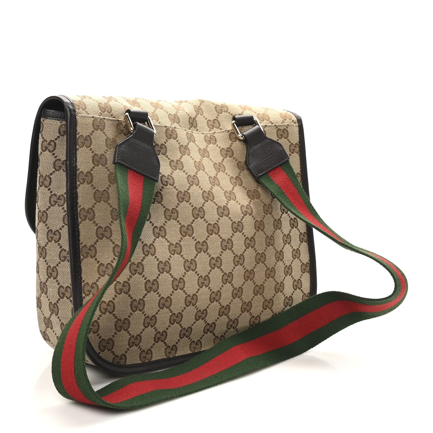 Monogram Web Childrens Messenger Bag Beige Ebony Cocoa