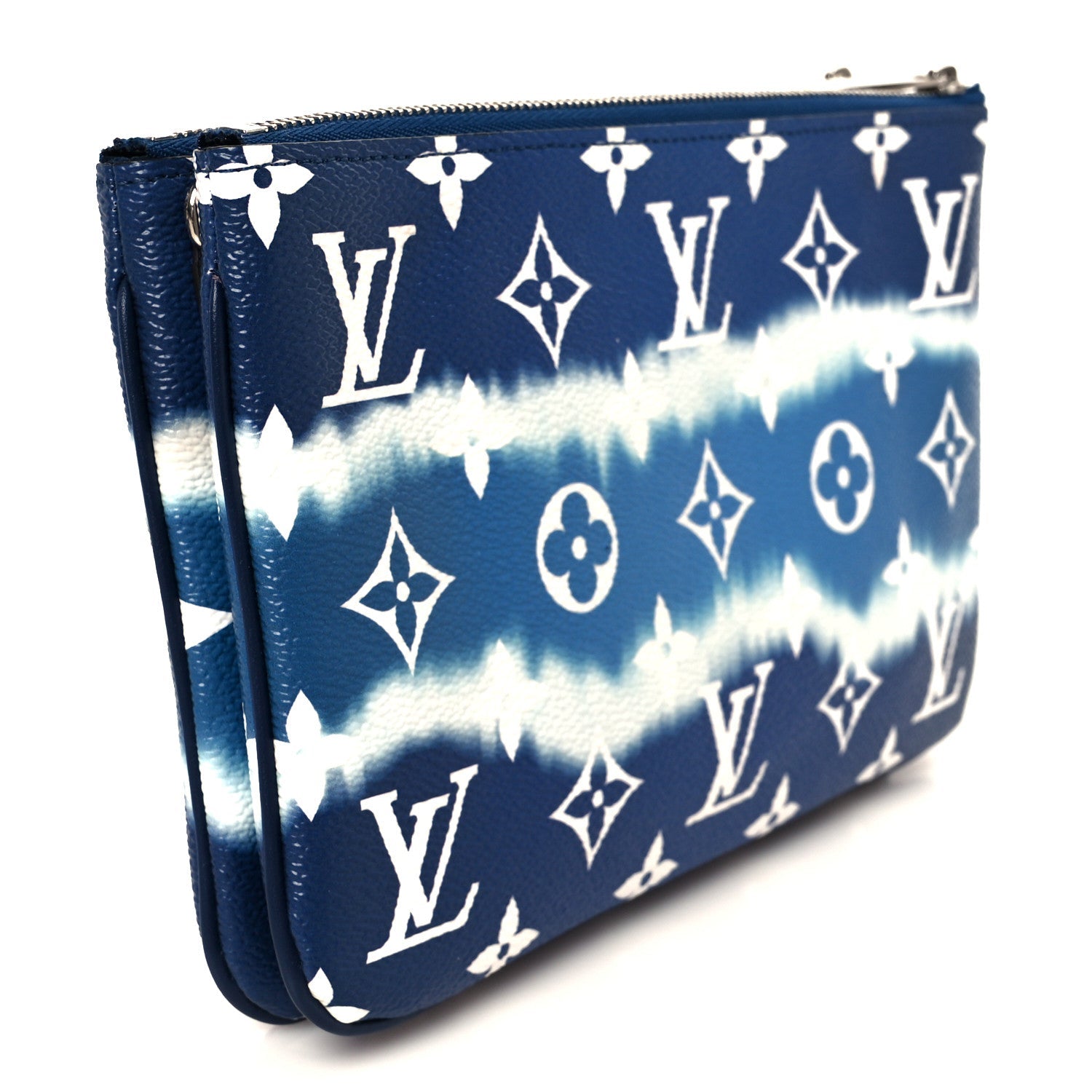 Monogram Giant Escale Double Zip Pochette Blue